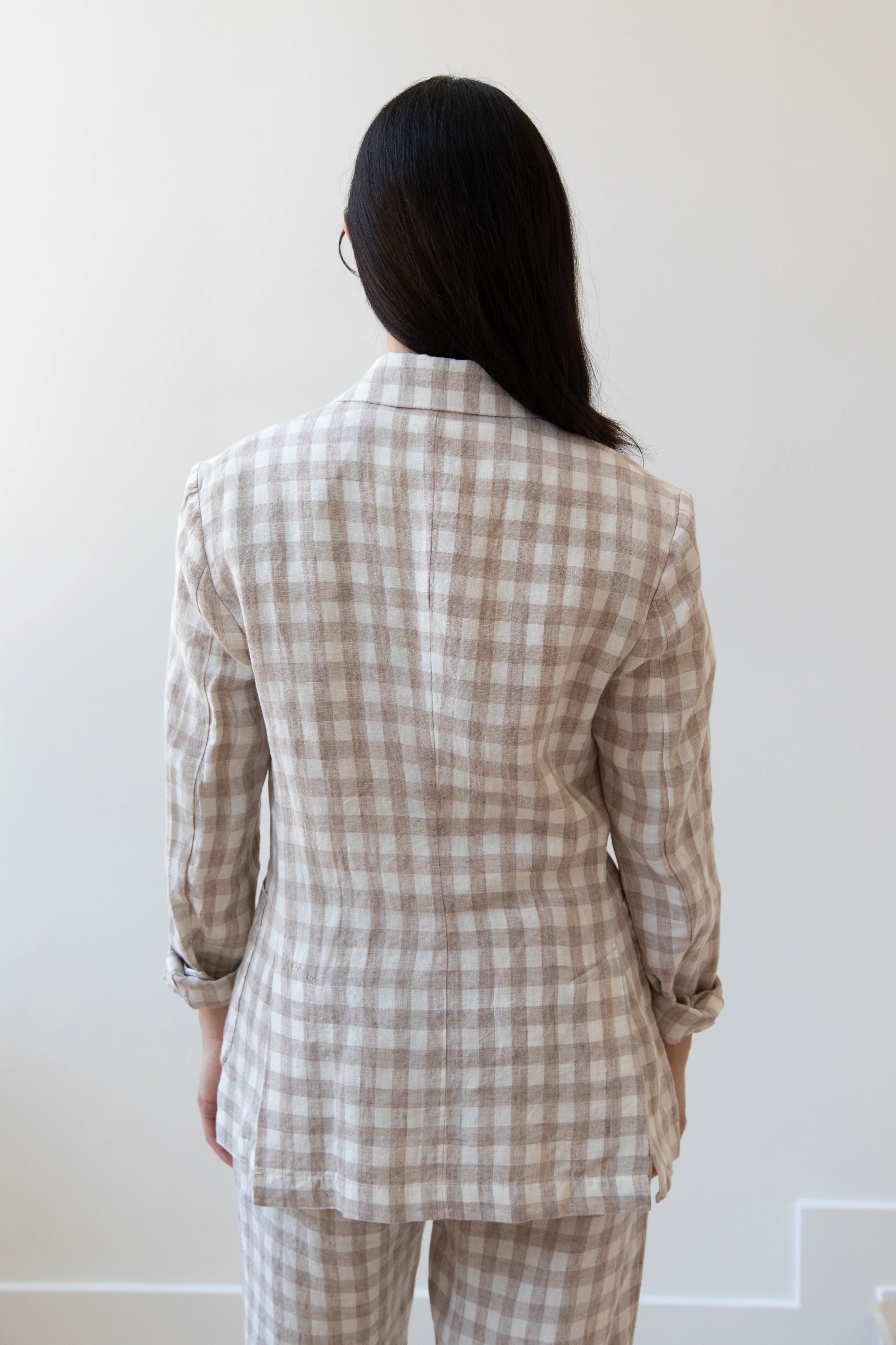Barena Venezia | Double Breasted Blazer in Cream Check - Image 26