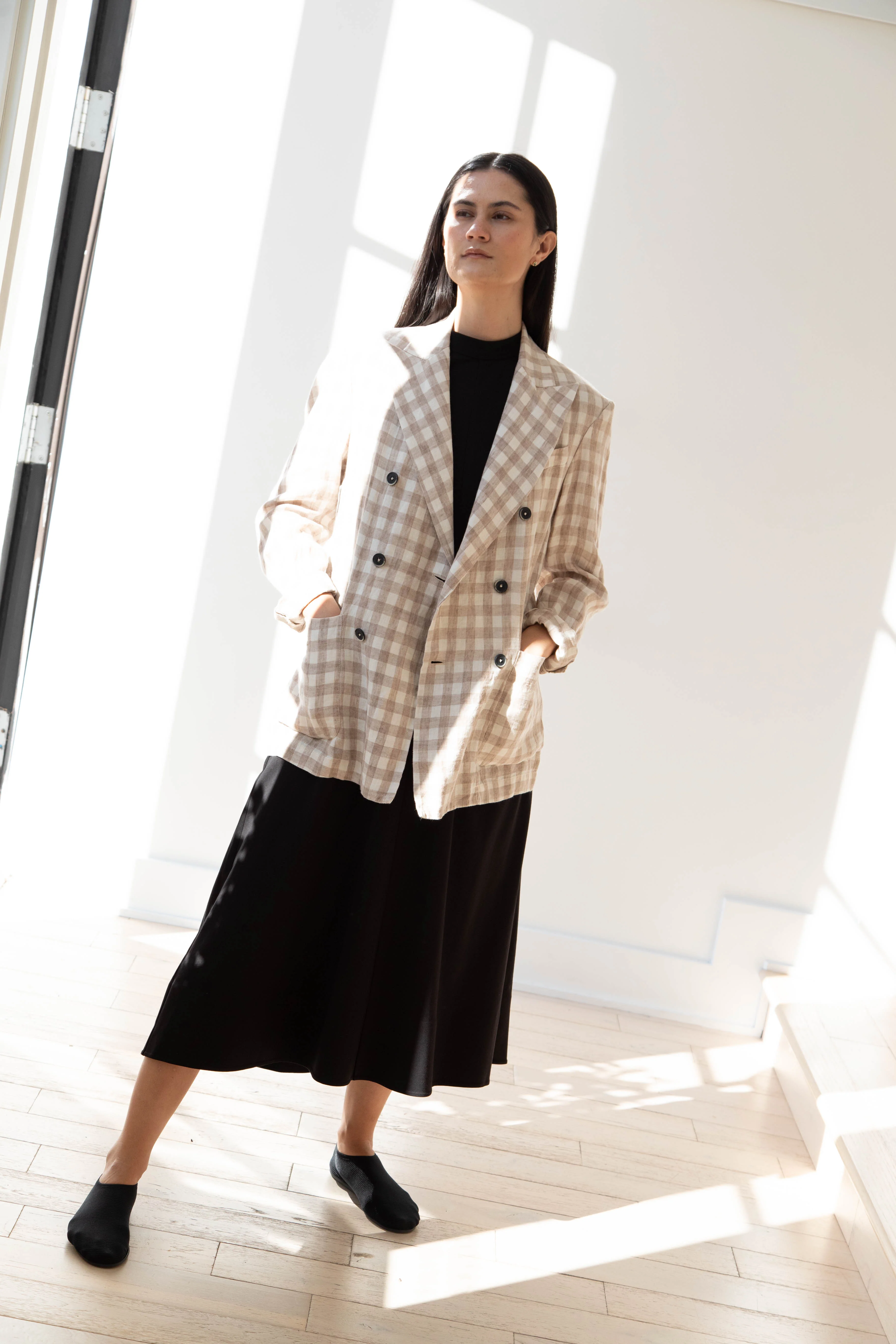 Barena Venezia | Double Breasted Blazer in Cream Check - Image 40
