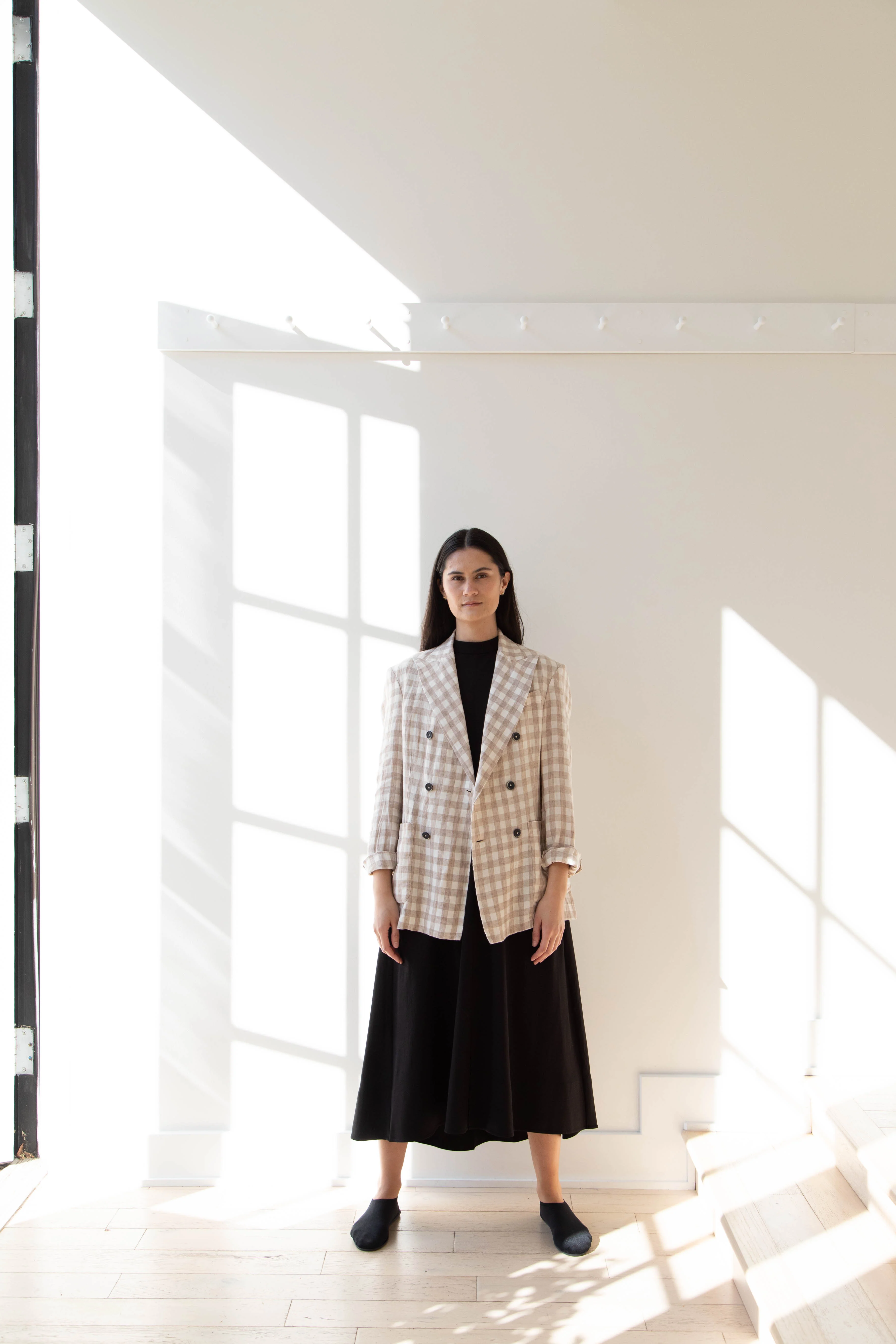 Barena Venezia | Double Breasted Blazer in Cream Check - Image 42