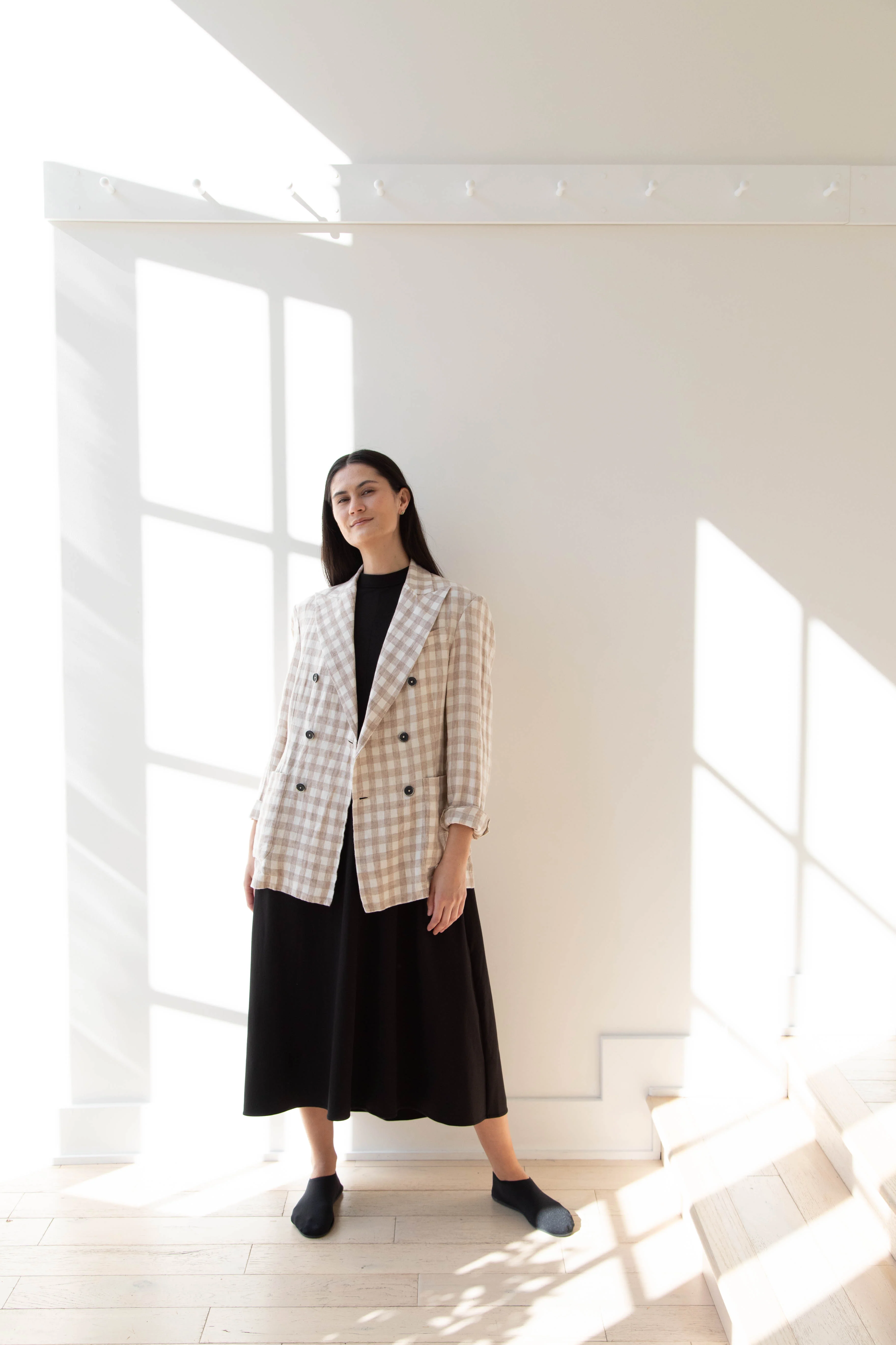 Barena Venezia | Double Breasted Blazer in Cream Check - Image 44