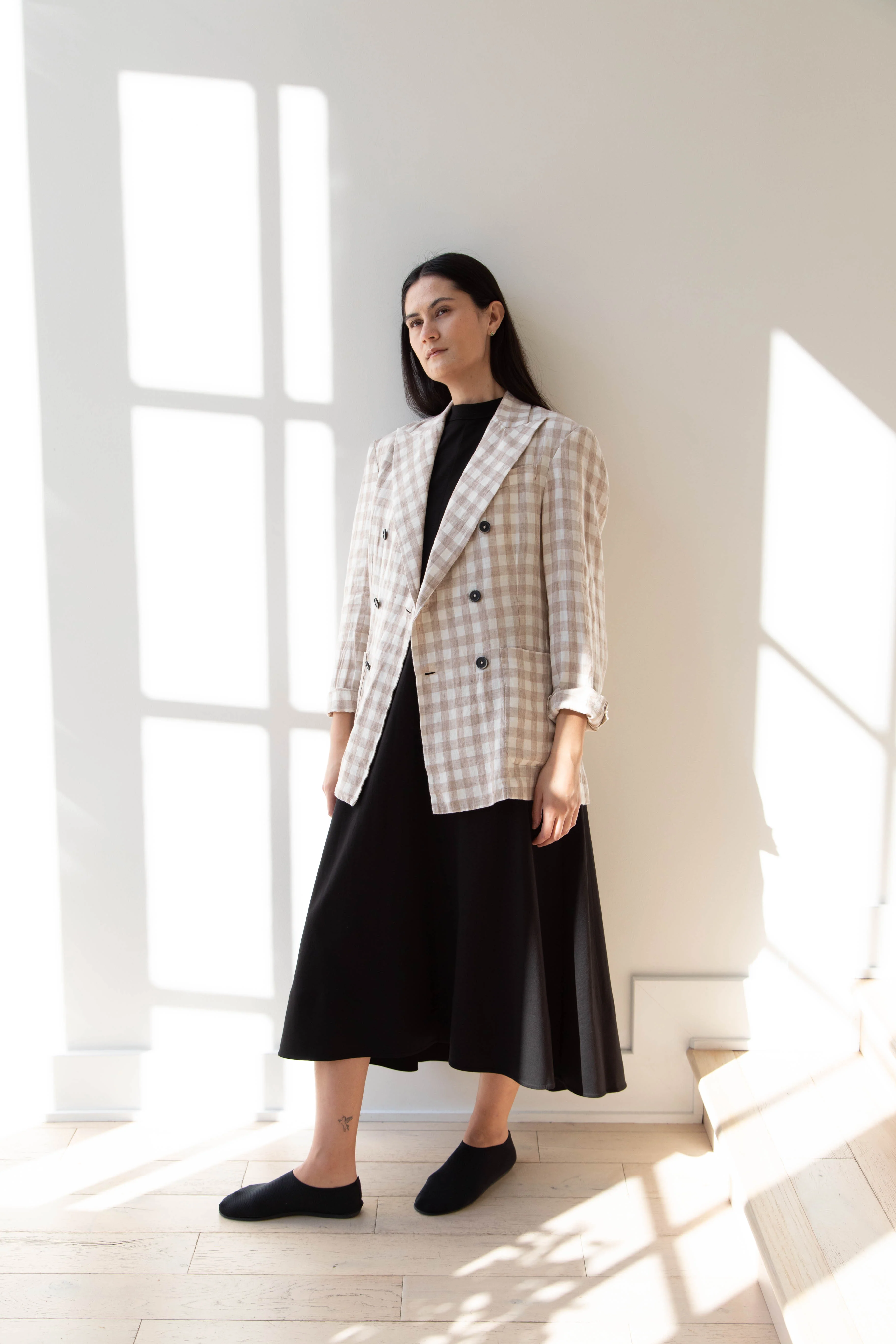 Barena Venezia | Double Breasted Blazer in Cream Check - Image 45
