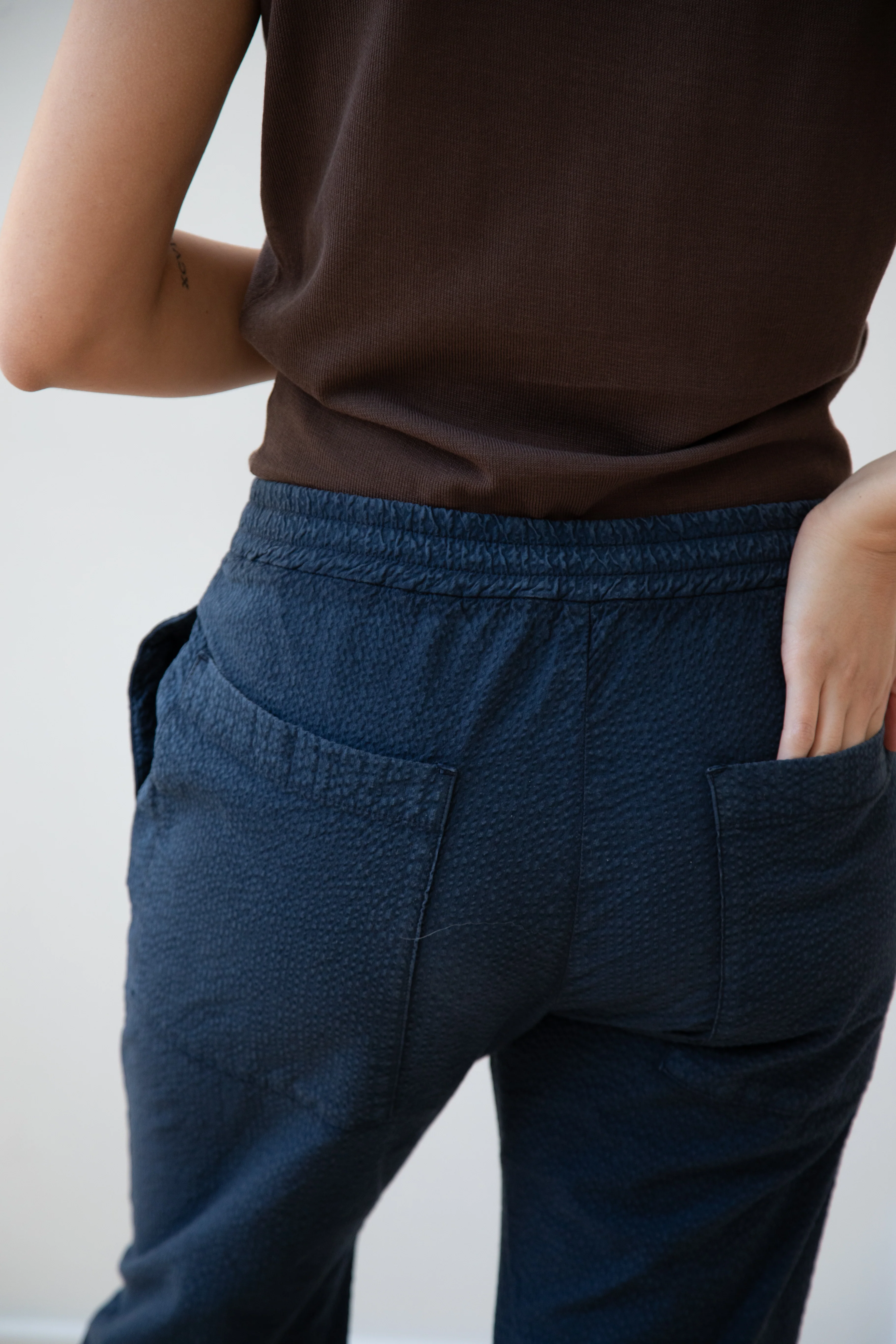 Barena Venezia | Textured Navy Trousers - Image 15