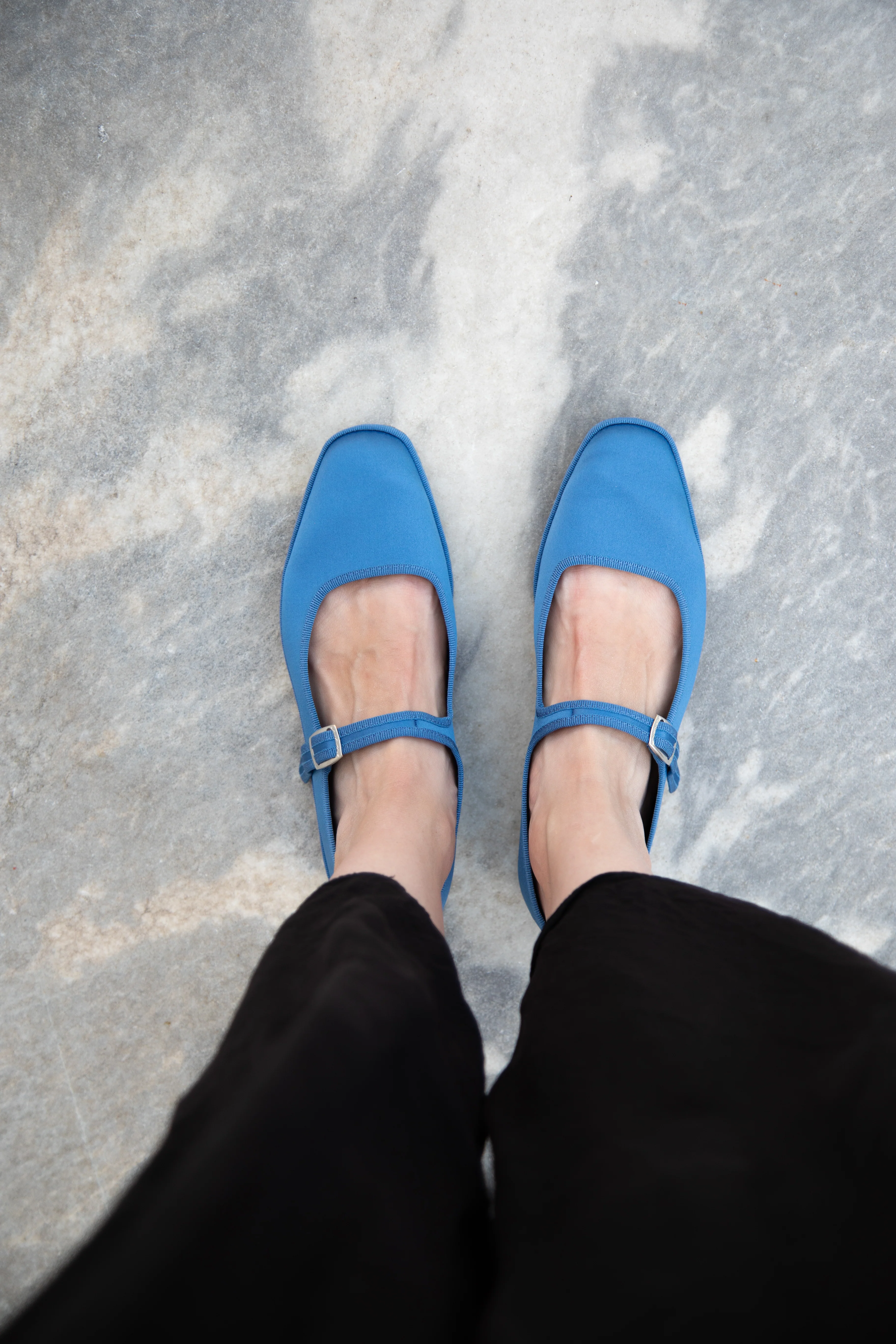 Drogheria Crivellini | Square Toe Mary Janes in Cobalt Satin - Image 7