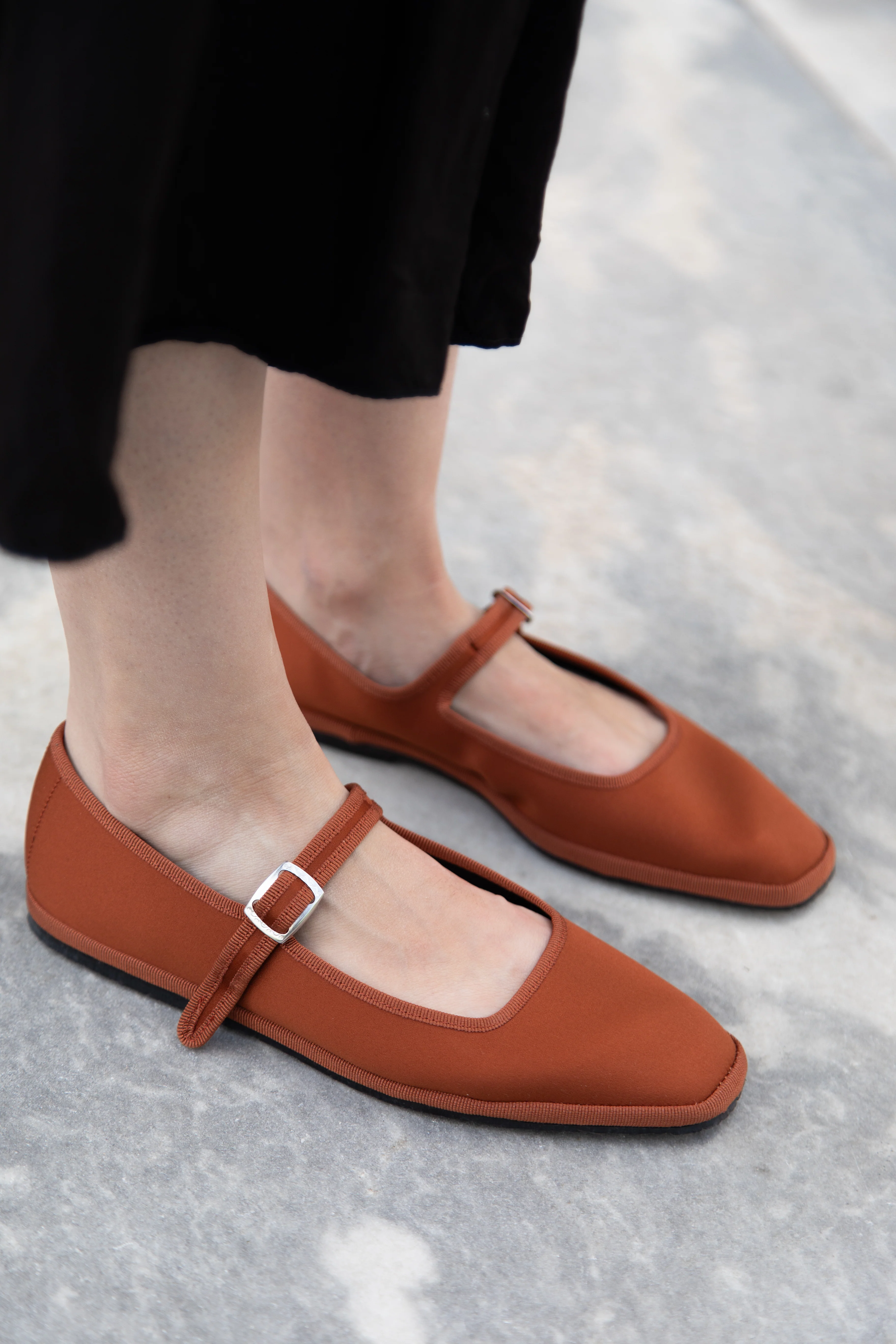 Drogheria Crivellini | Square Toe Mary Janes in Cacao Satin - Image 6