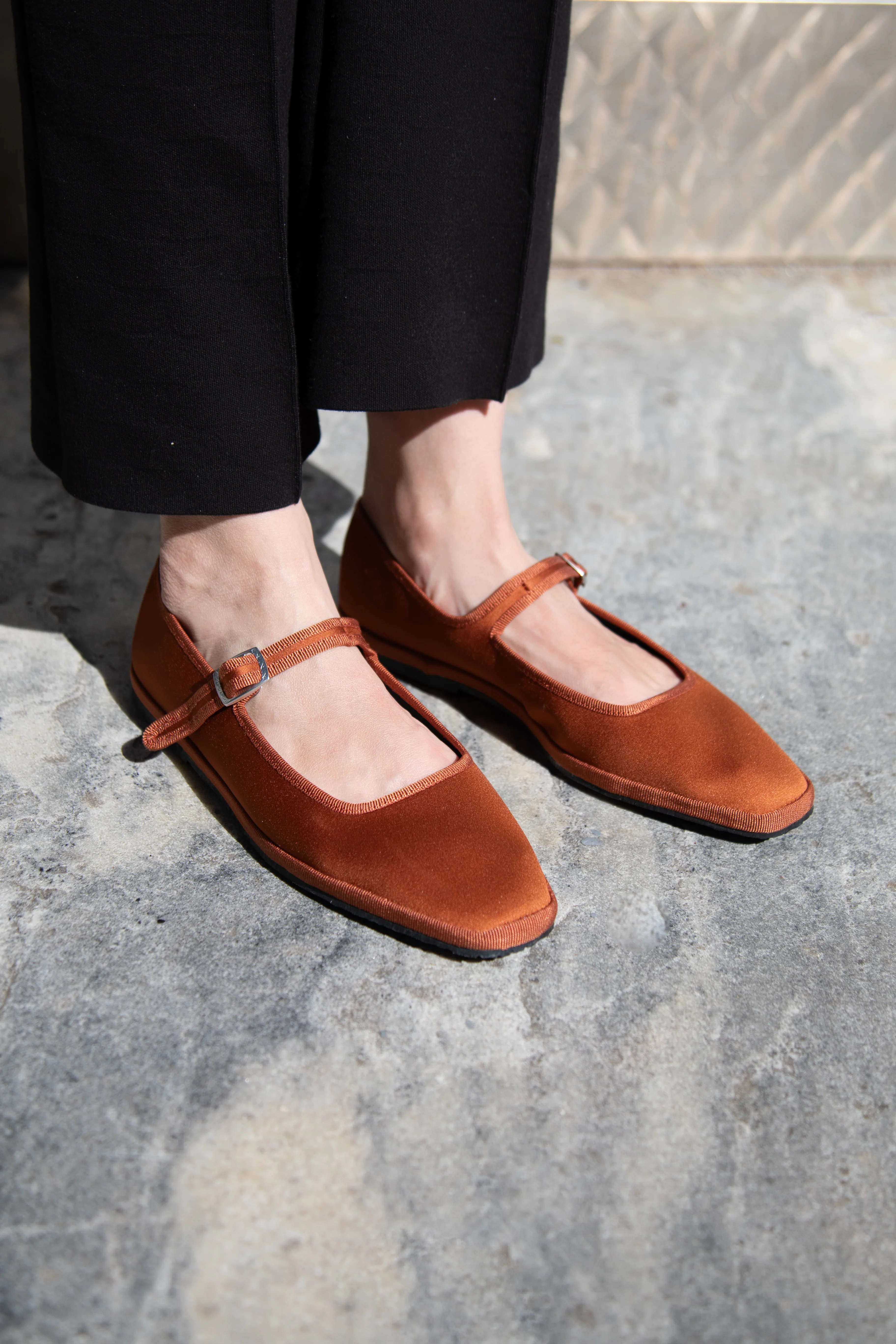 Drogheria Crivellini | Square Toe Mary Janes in Cacao Satin - Image 9