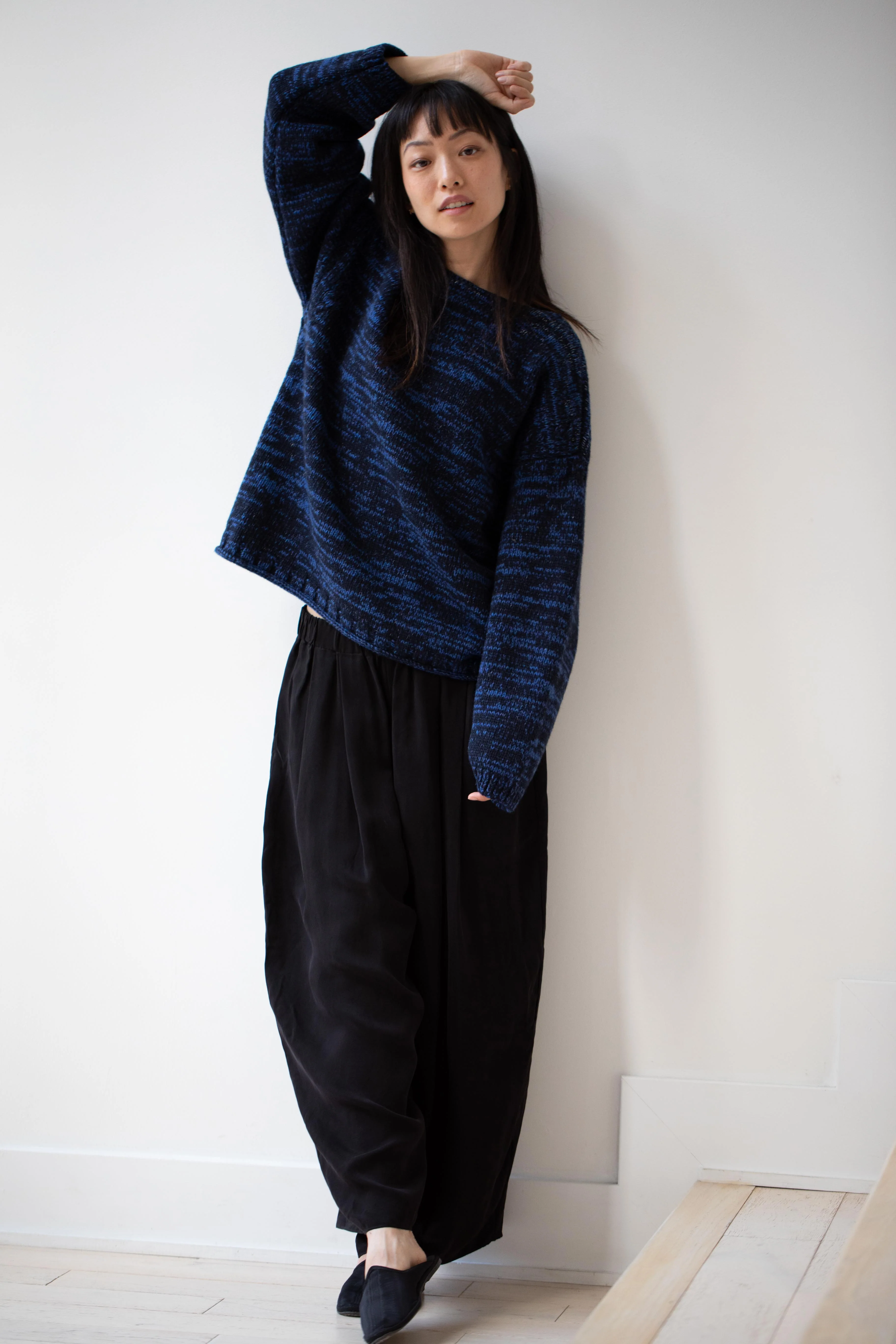 École De Curiosités | Moria Sweater Knitwear in Mazarine Melange - Image 20