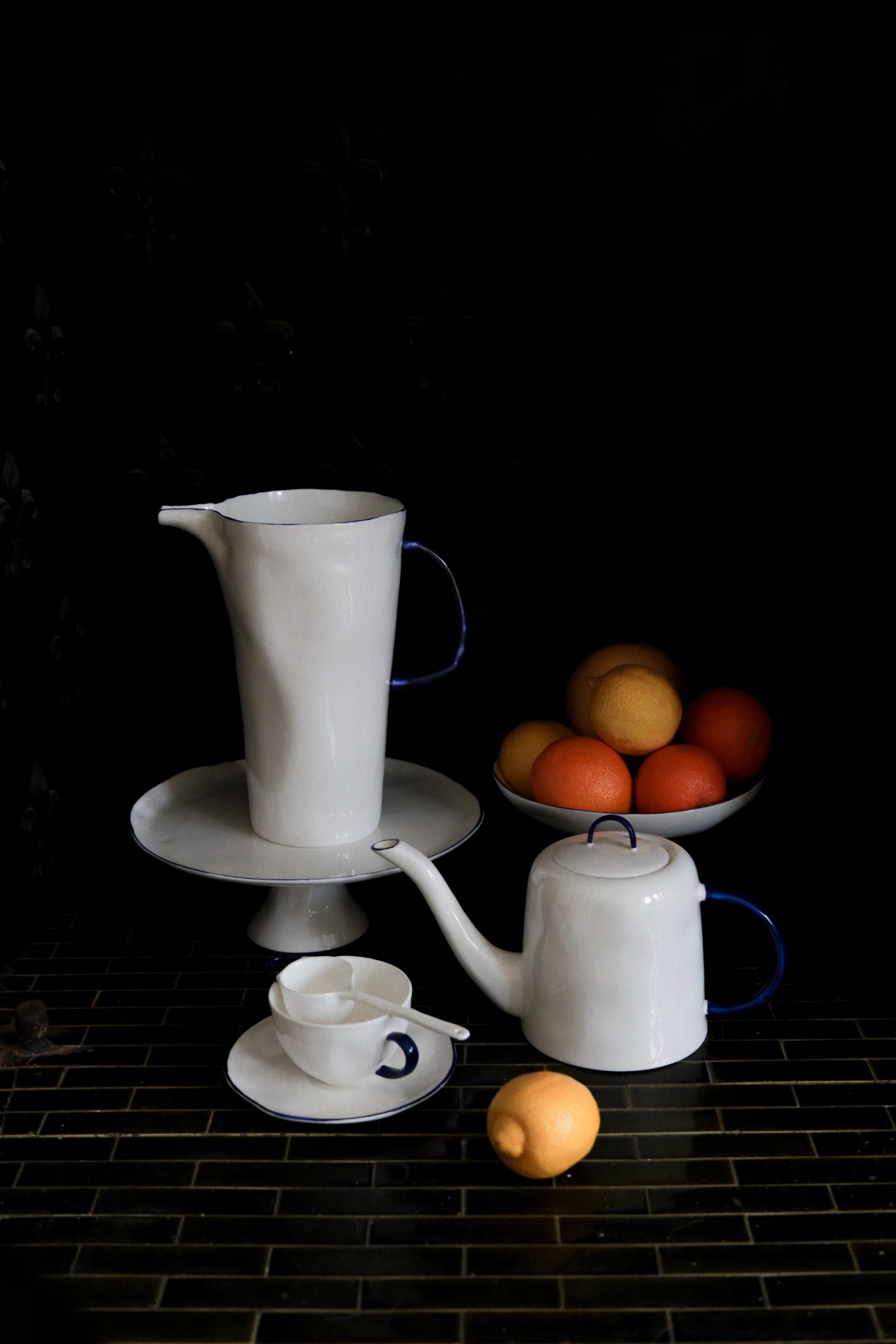 Feldspar | Cup and Saucer in White & Cobalt - Image 10
