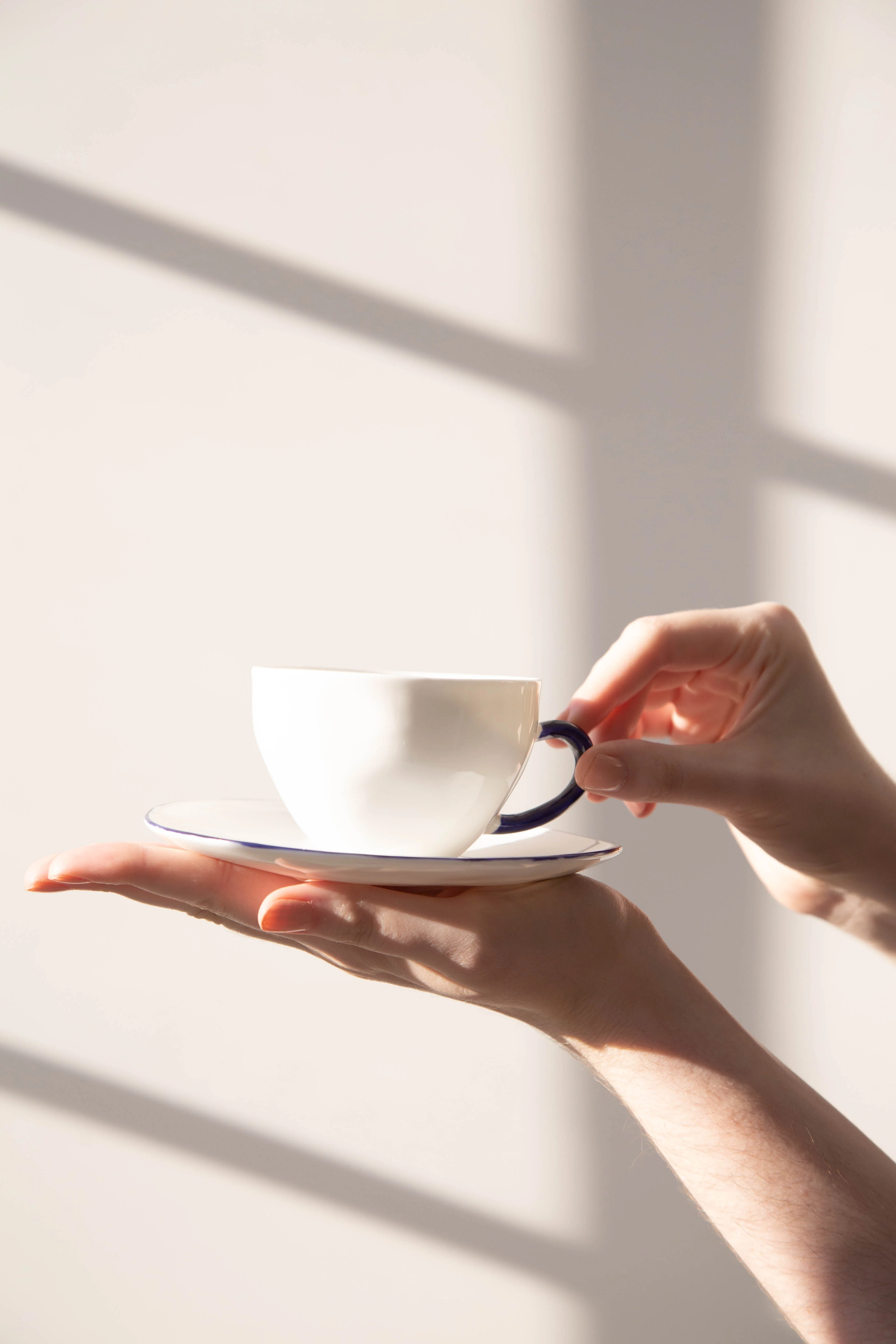 Feldspar | Cup and Saucer in White & Cobalt - Image 8