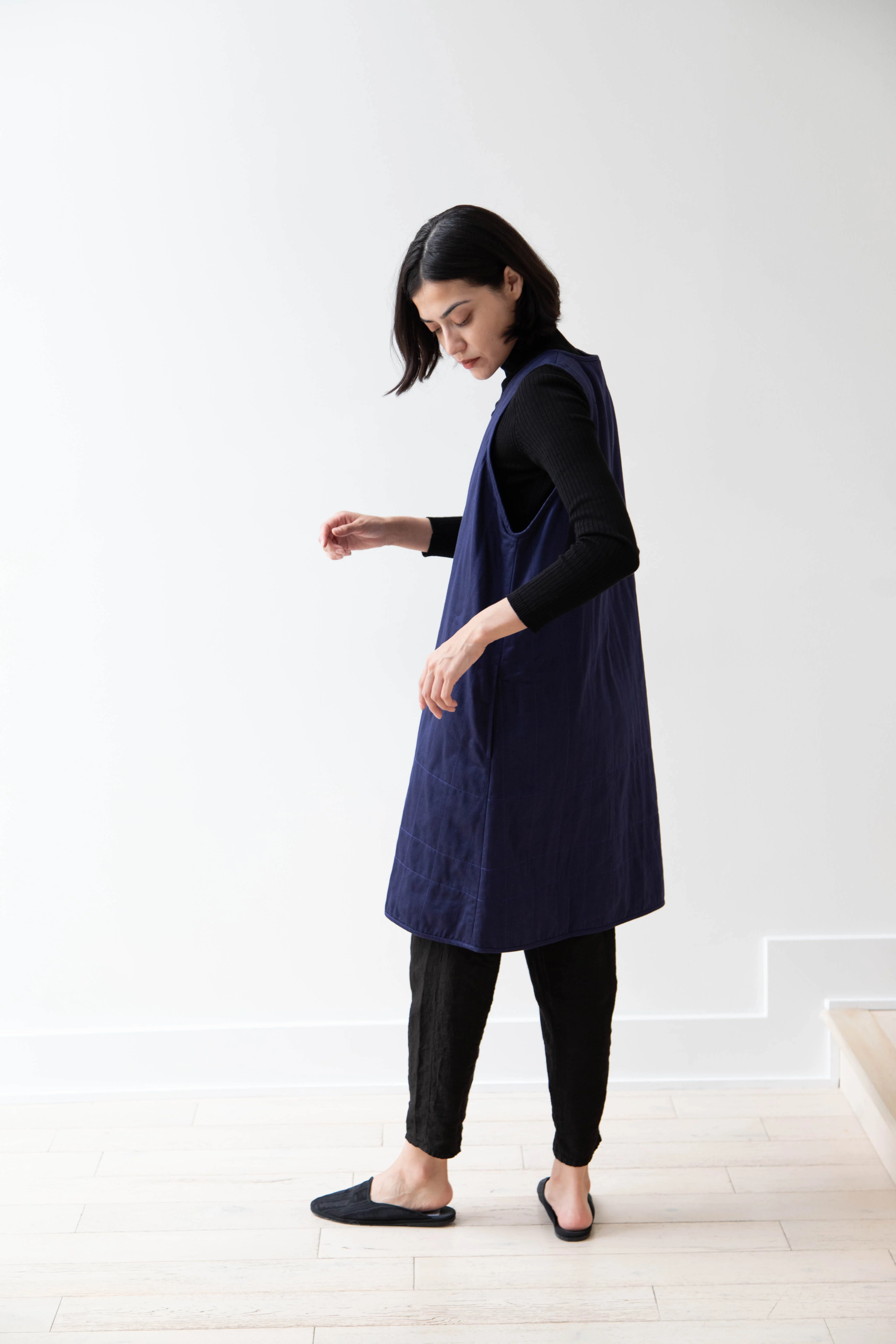 Khadi & Co. | Turmeric Dress in Indigo - Image 14