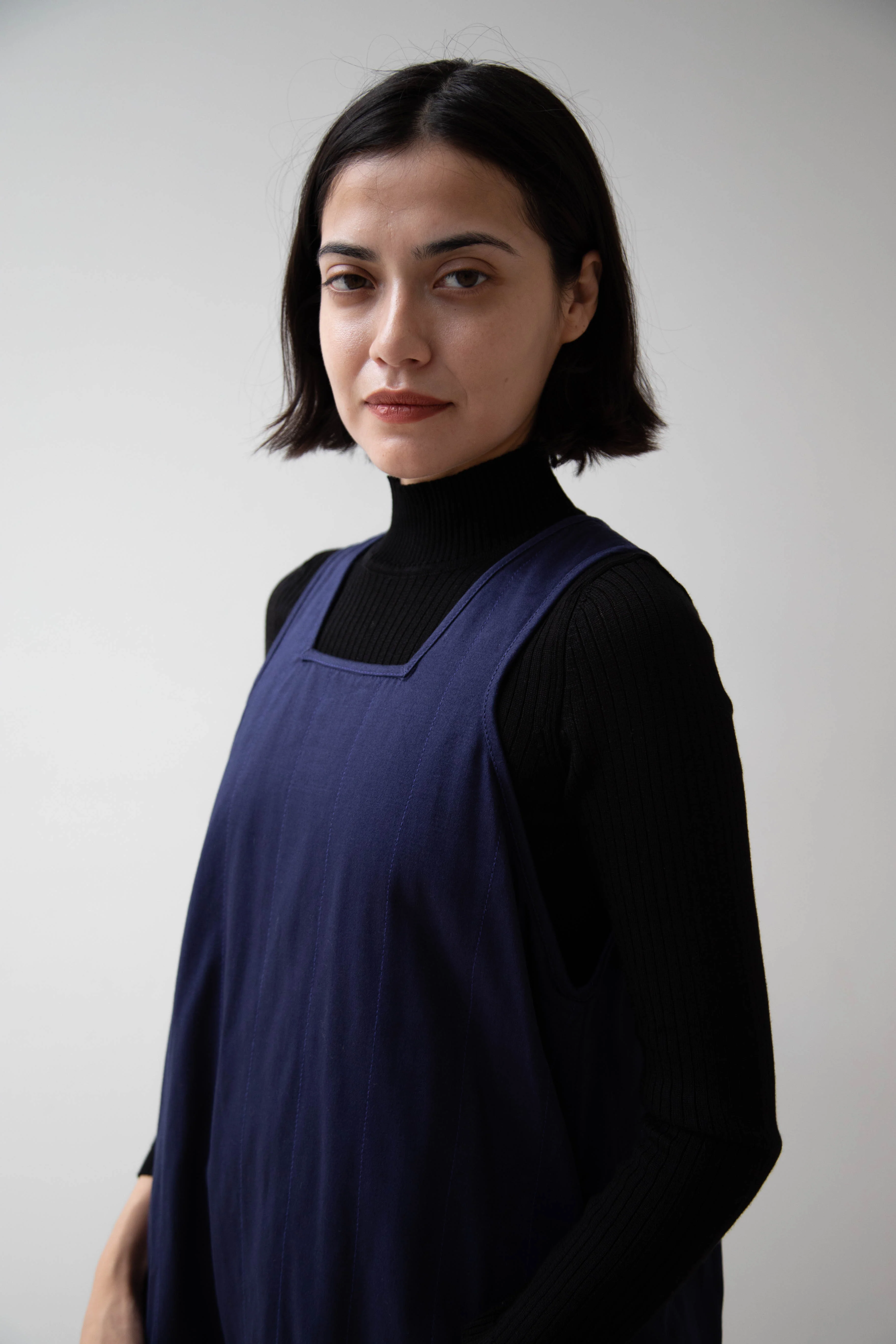 Khadi & Co. | Turmeric Dress in Indigo - Image 15