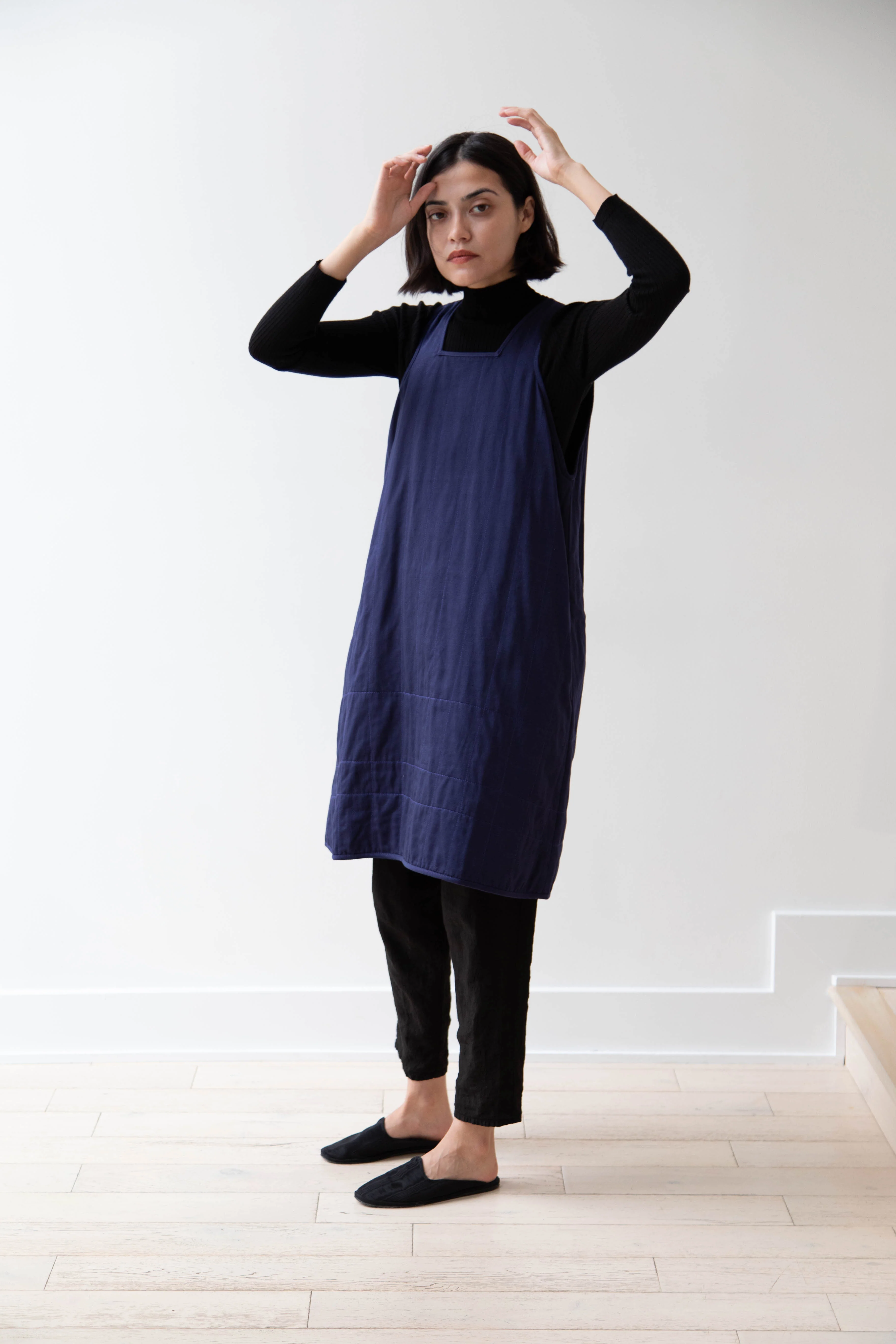 Khadi & Co. | Turmeric Dress in Indigo - Image 16