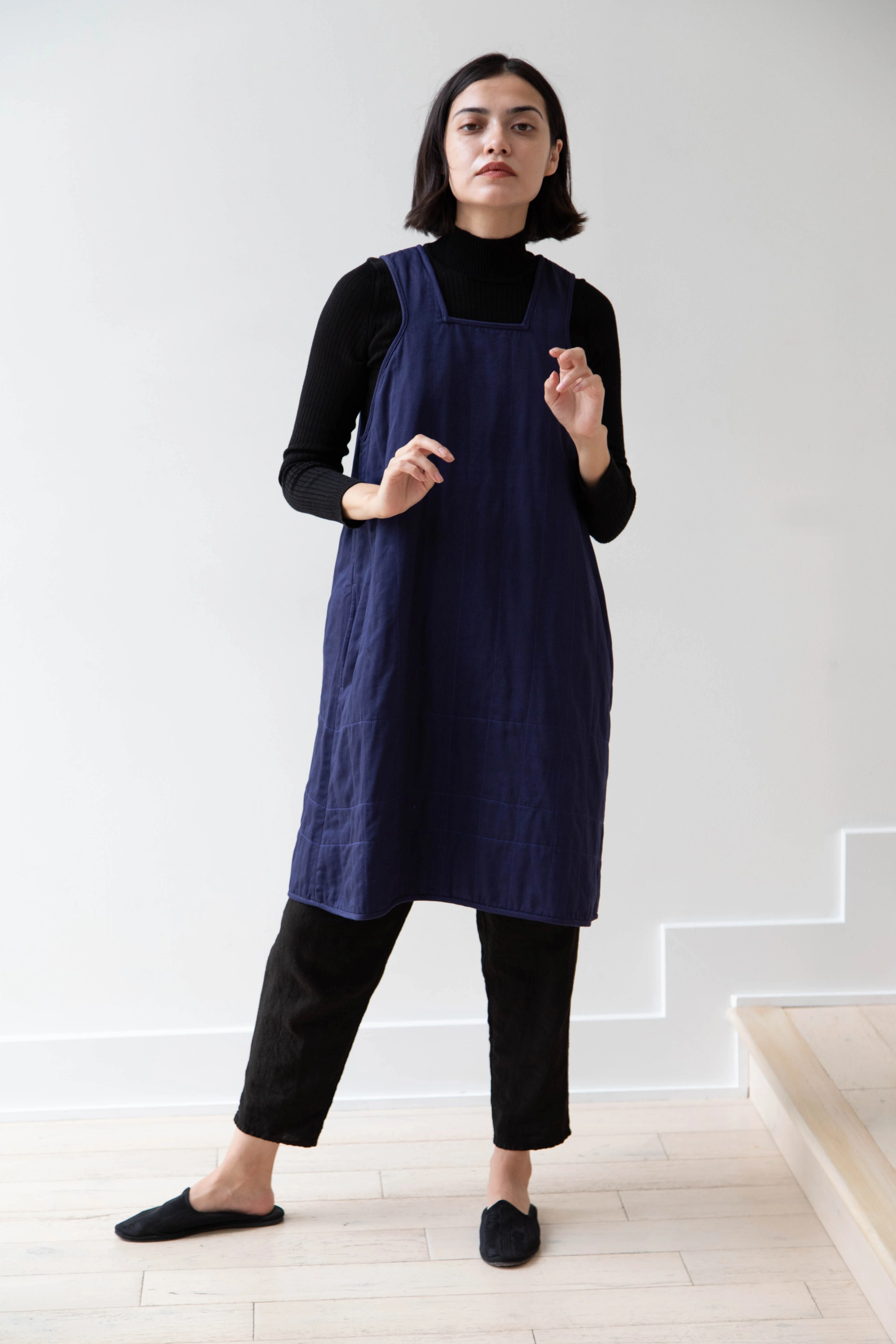 Khadi & Co. | Turmeric Dress in Indigo - Image 17