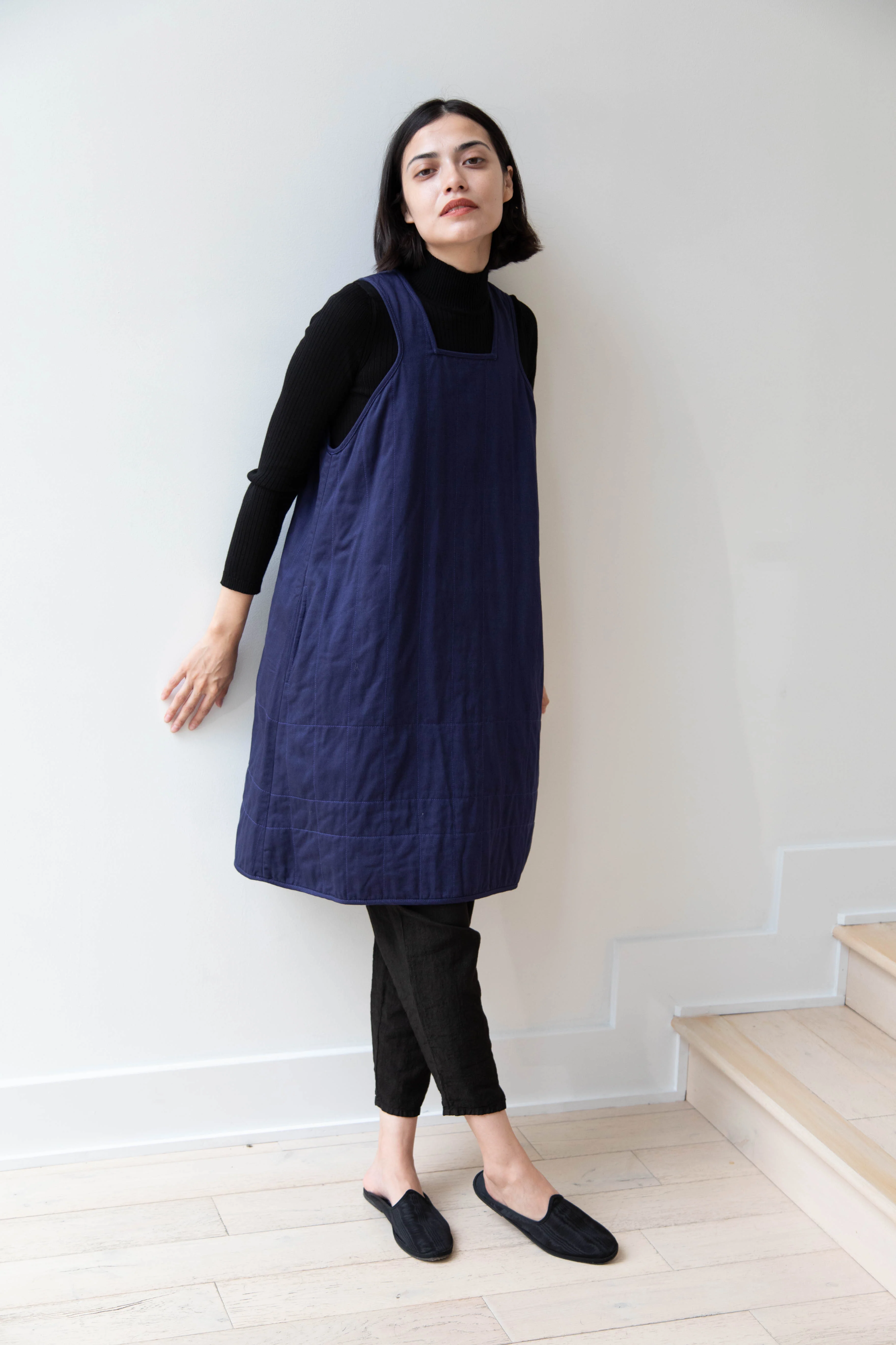 Khadi & Co. | Turmeric Dress in Indigo - Image 19
