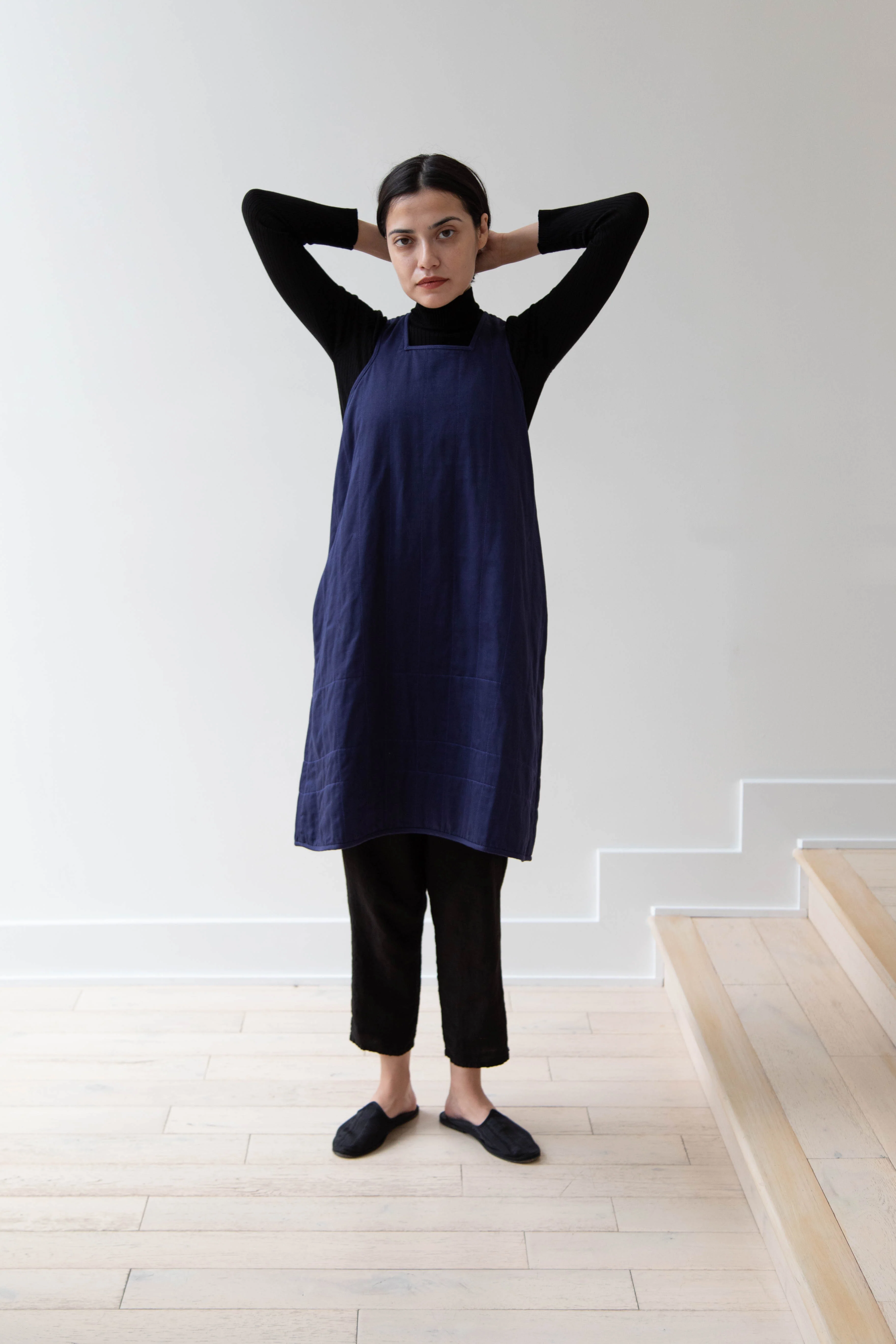 Khadi & Co. | Turmeric Dress in Indigo - Image 23