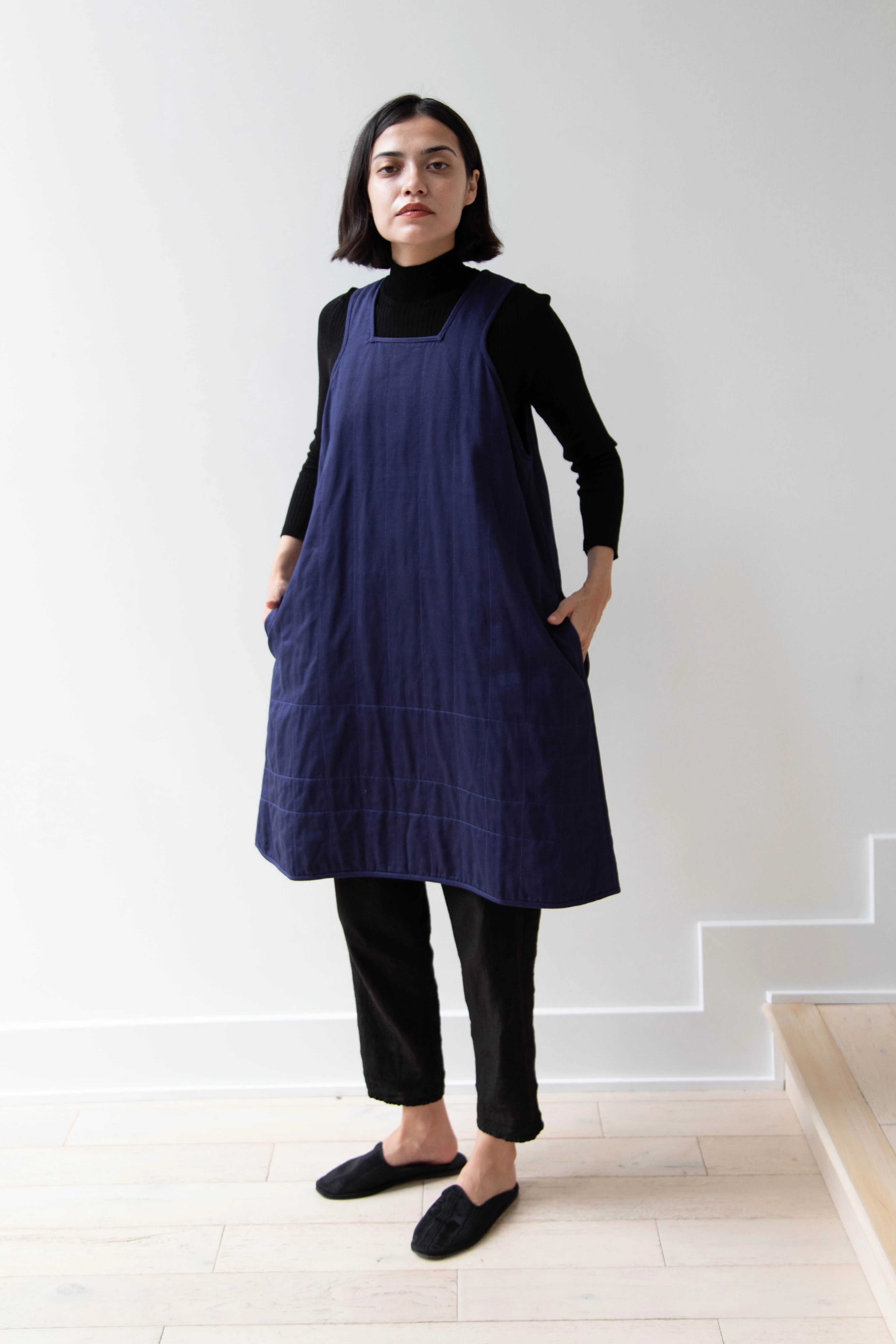 Khadi & Co. | Turmeric Dress in Indigo - Image 3