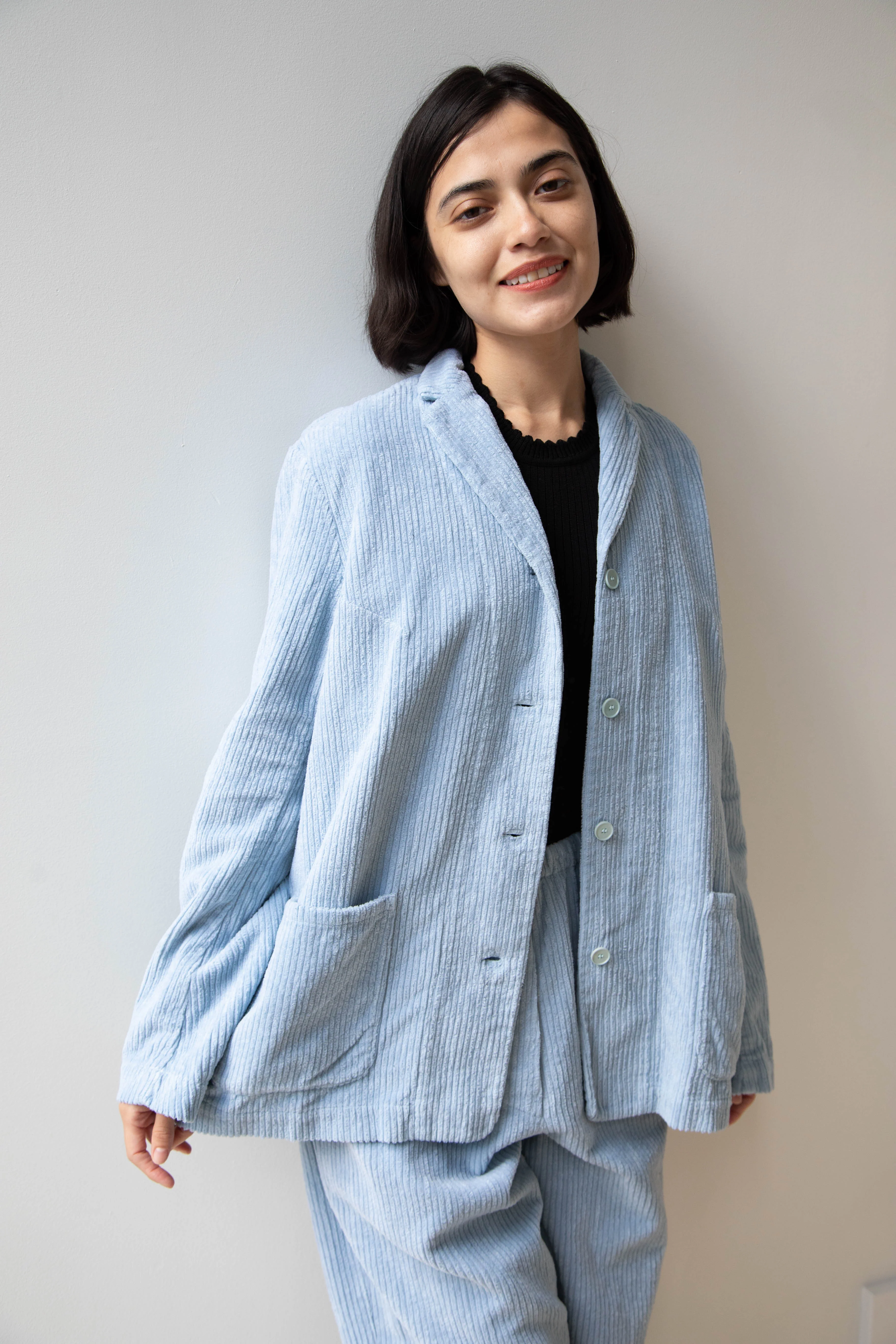 Manuelle Guibal | Wide Corduroy Jacket in Aqua - Image 13