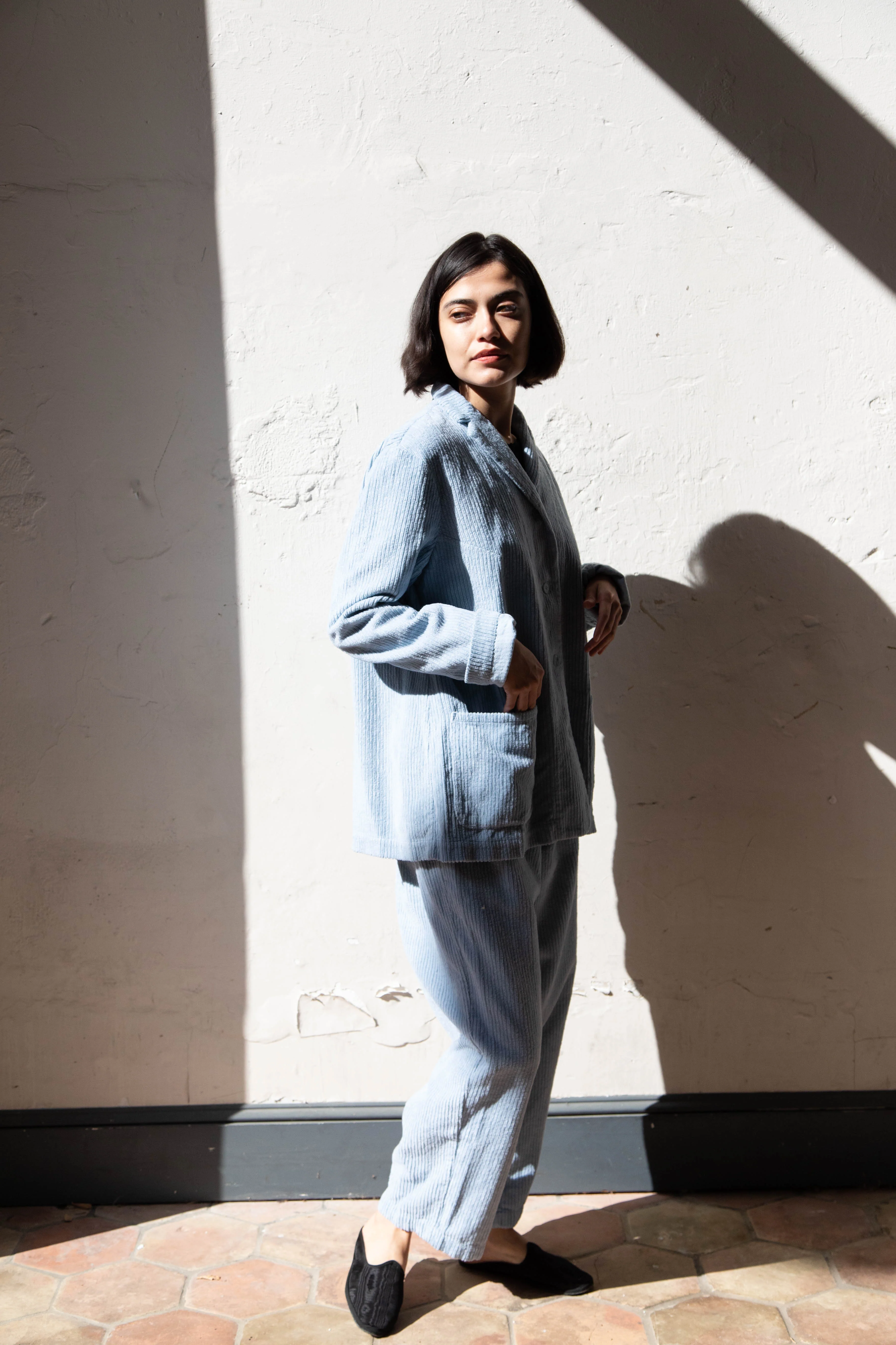 Manuelle Guibal | Wide Corduroy Jacket in Aqua - Image 26