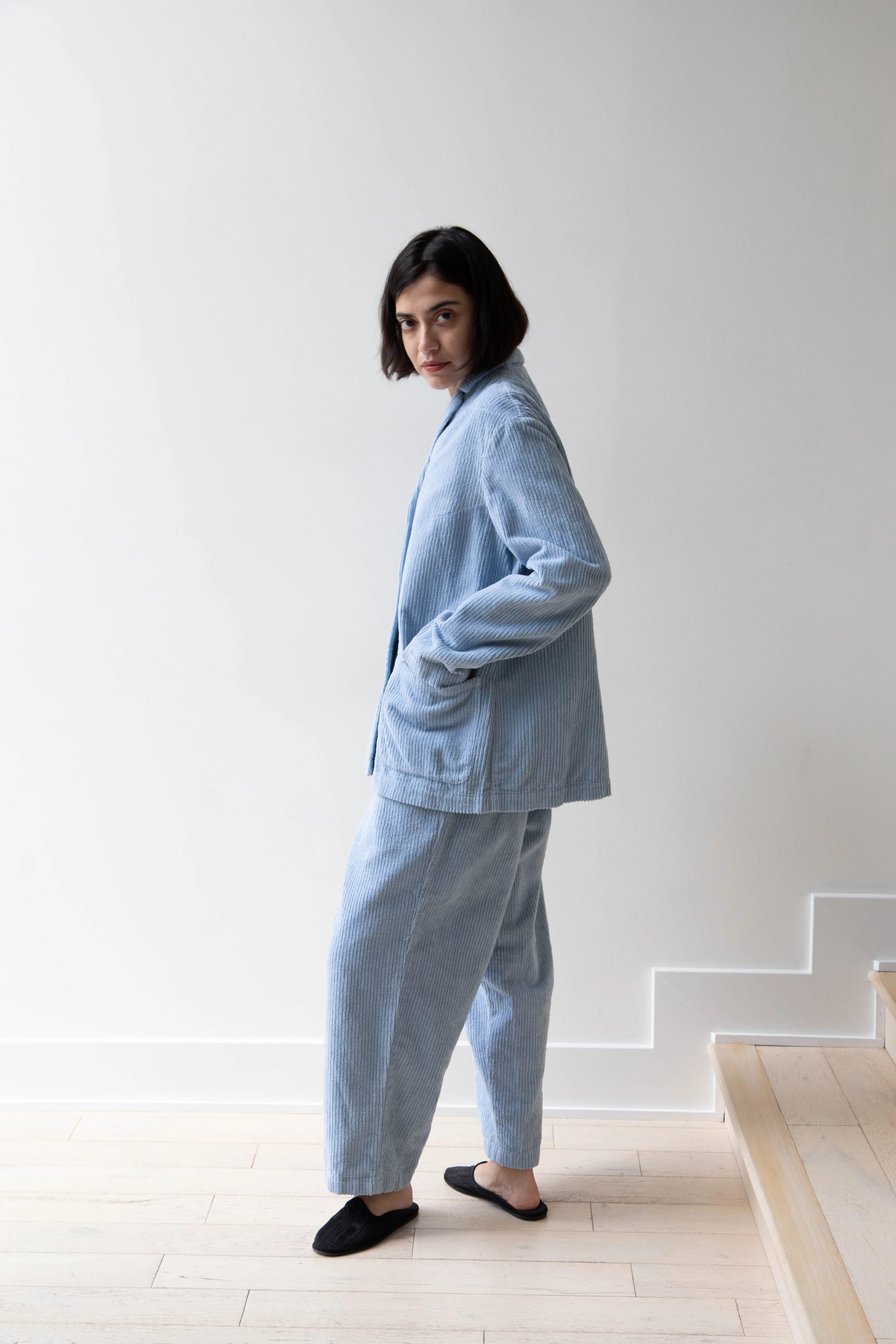 Manuelle Guibal | Wide Corduroy Jacket in Aqua - Image 27