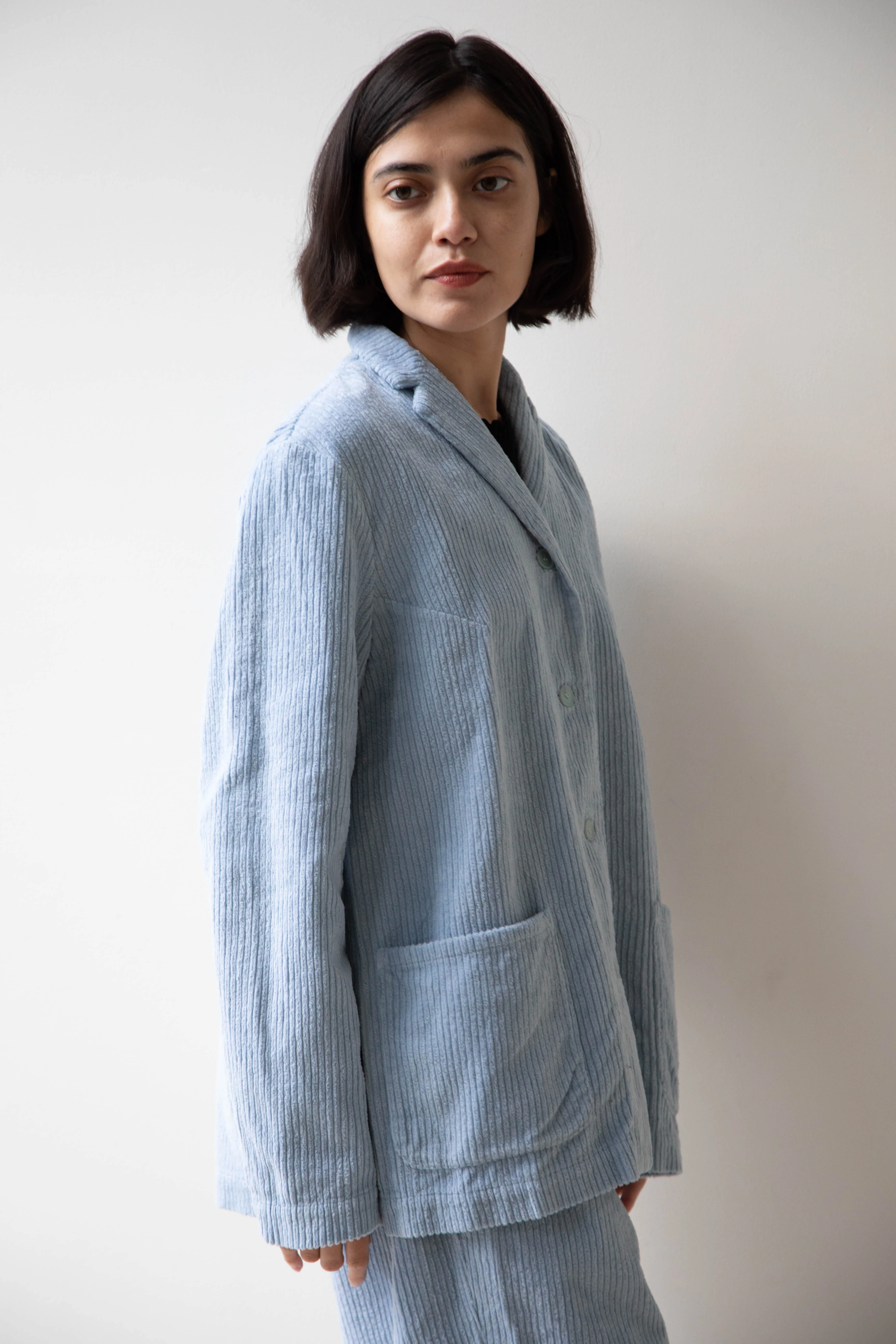 Manuelle Guibal | Wide Corduroy Jacket in Aqua - Image 31