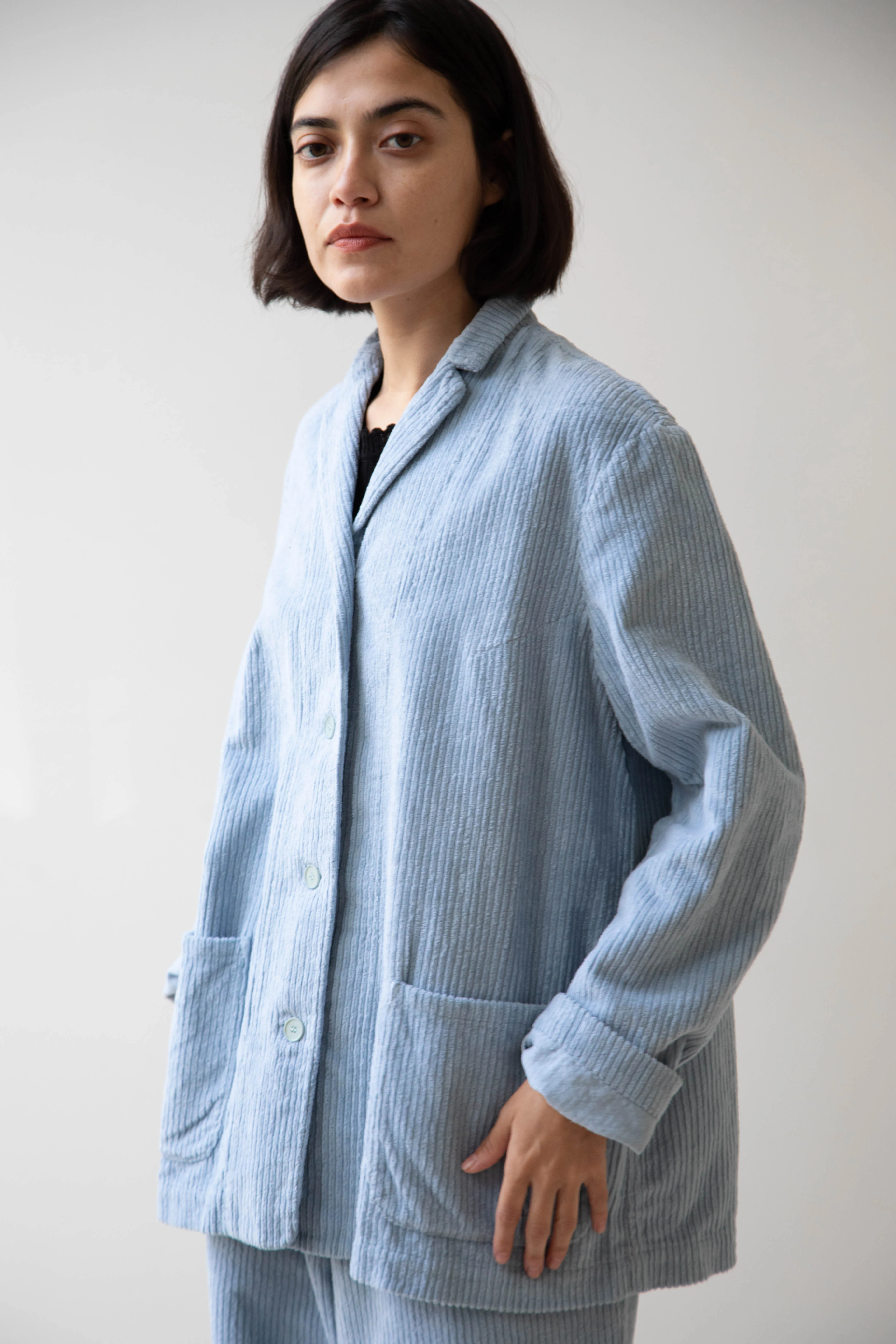 Manuelle Guibal | Wide Corduroy Jacket in Aqua - Image 37