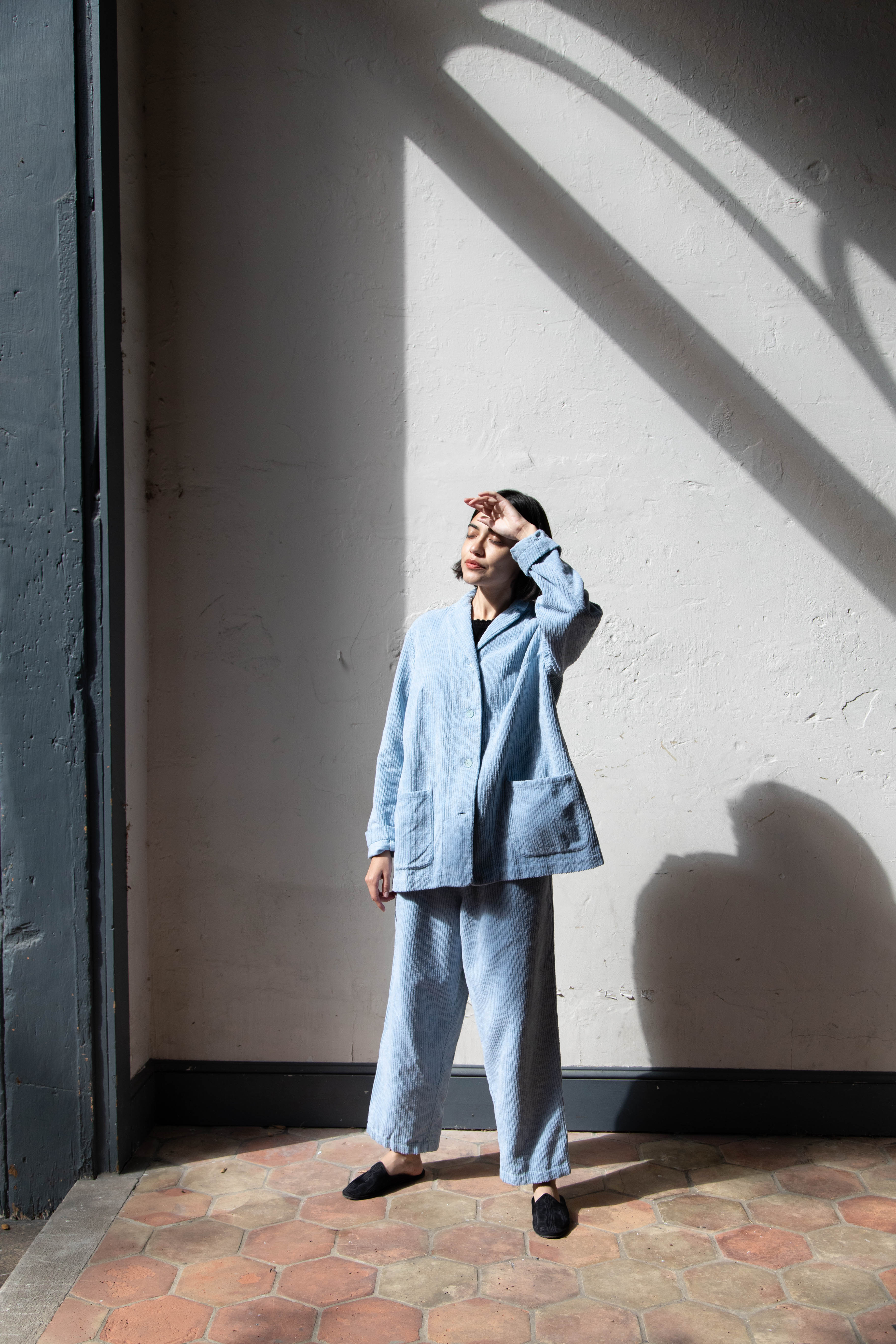 Manuelle Guibal | Wide Corduroy Jacket in Aqua - Image 41