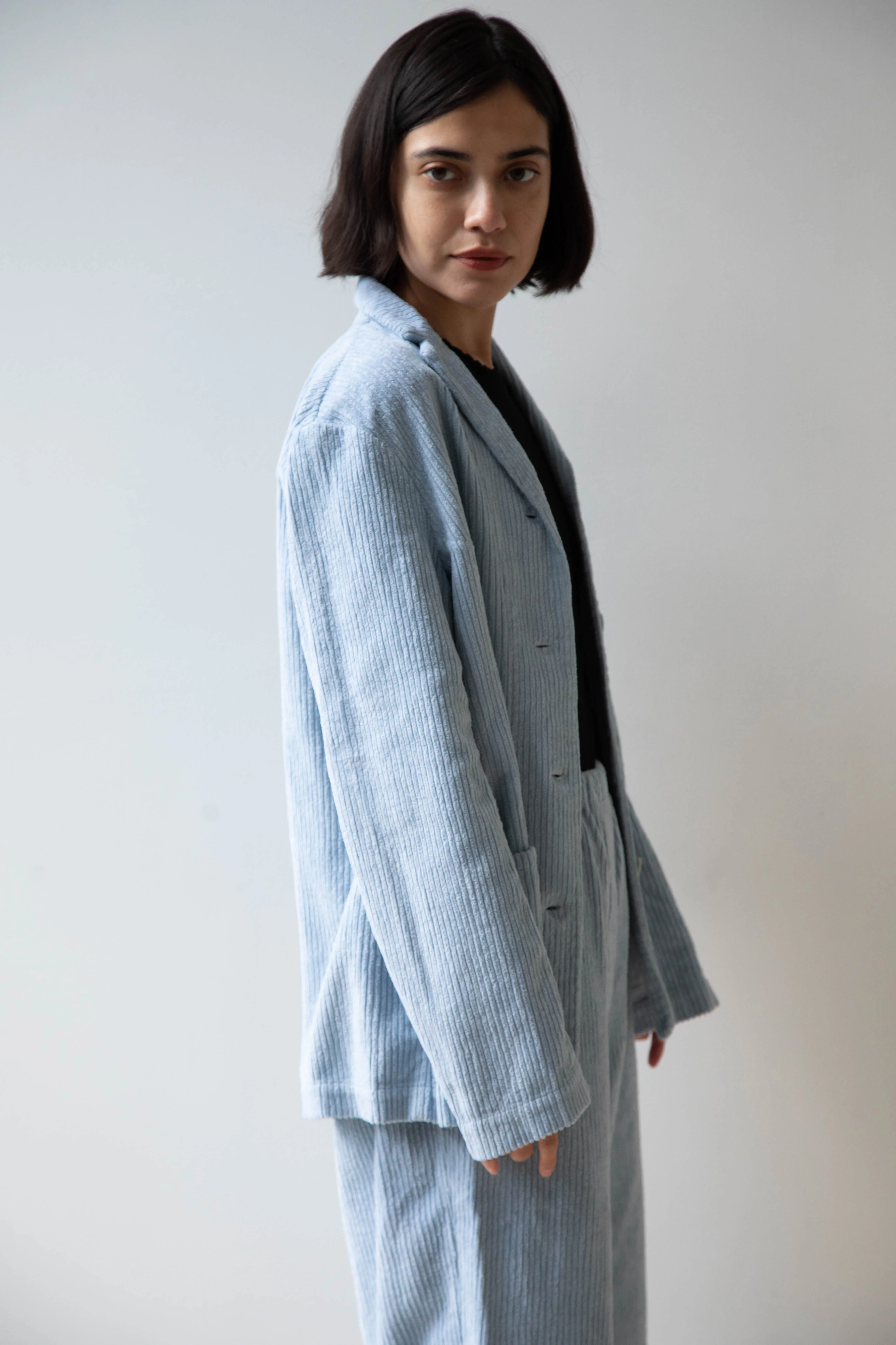 Manuelle Guibal | Wide Corduroy Jacket in Aqua - Image 9