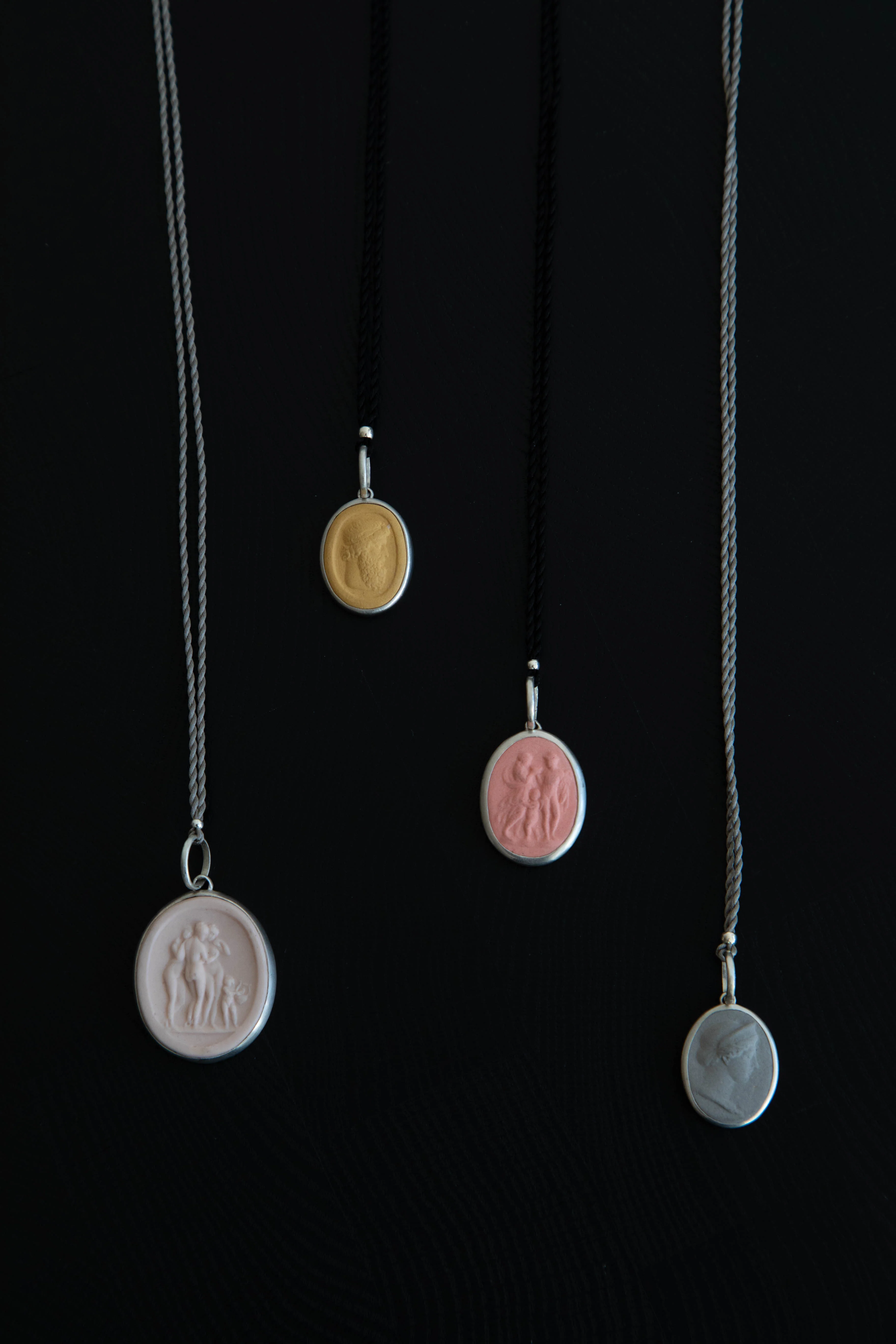 Marcie McGoldrick | Handset Cameo Necklace Diana in Grey - Image 6