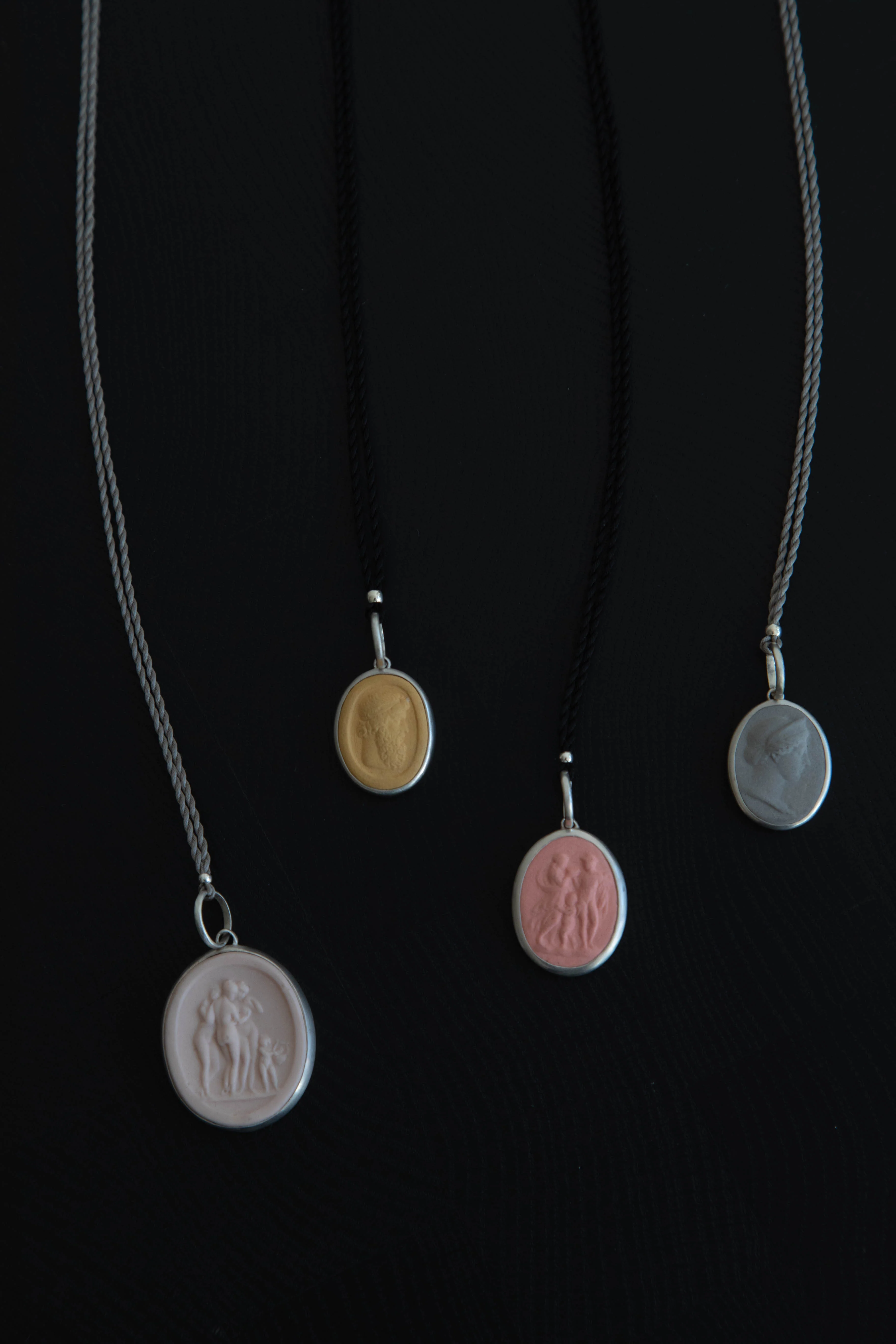 Marcie McGoldrick | Handset Cameo Necklace Three Graces in Blush - Image 5