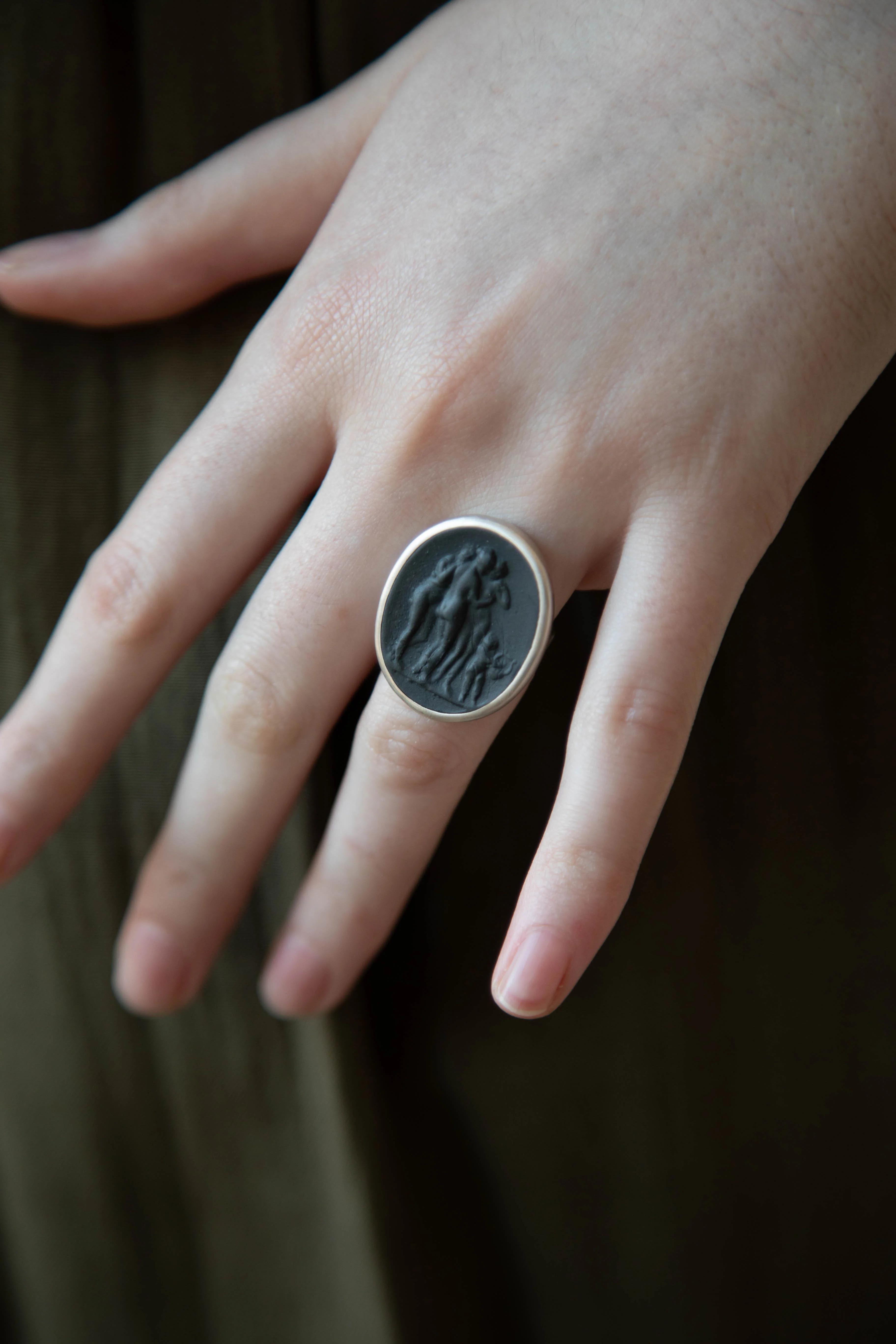 Marcie McGoldrick | Three Graces Ring in Onyx & Silver - Image 4