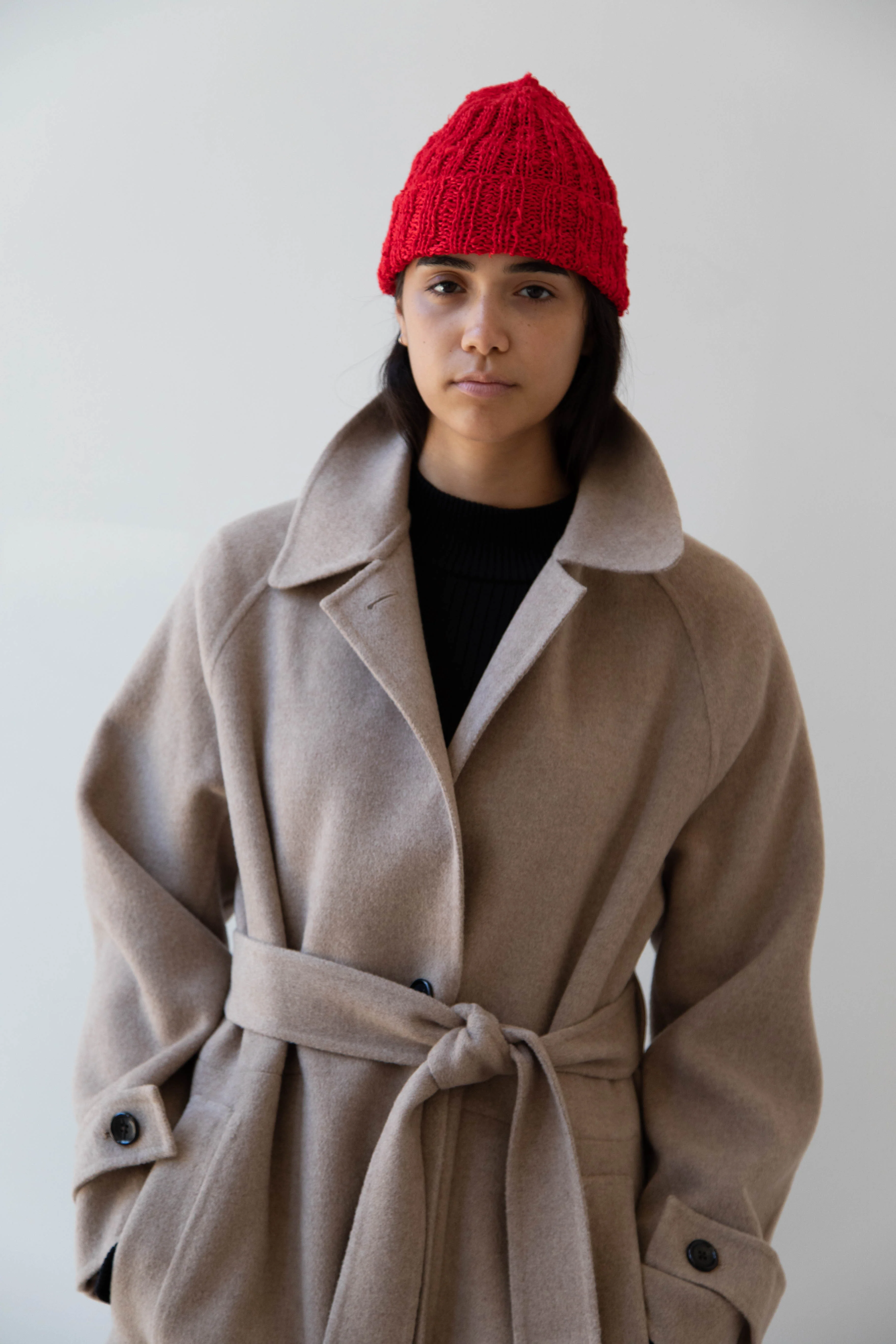Nitto Gorro Hat in Red Silk - Image 3