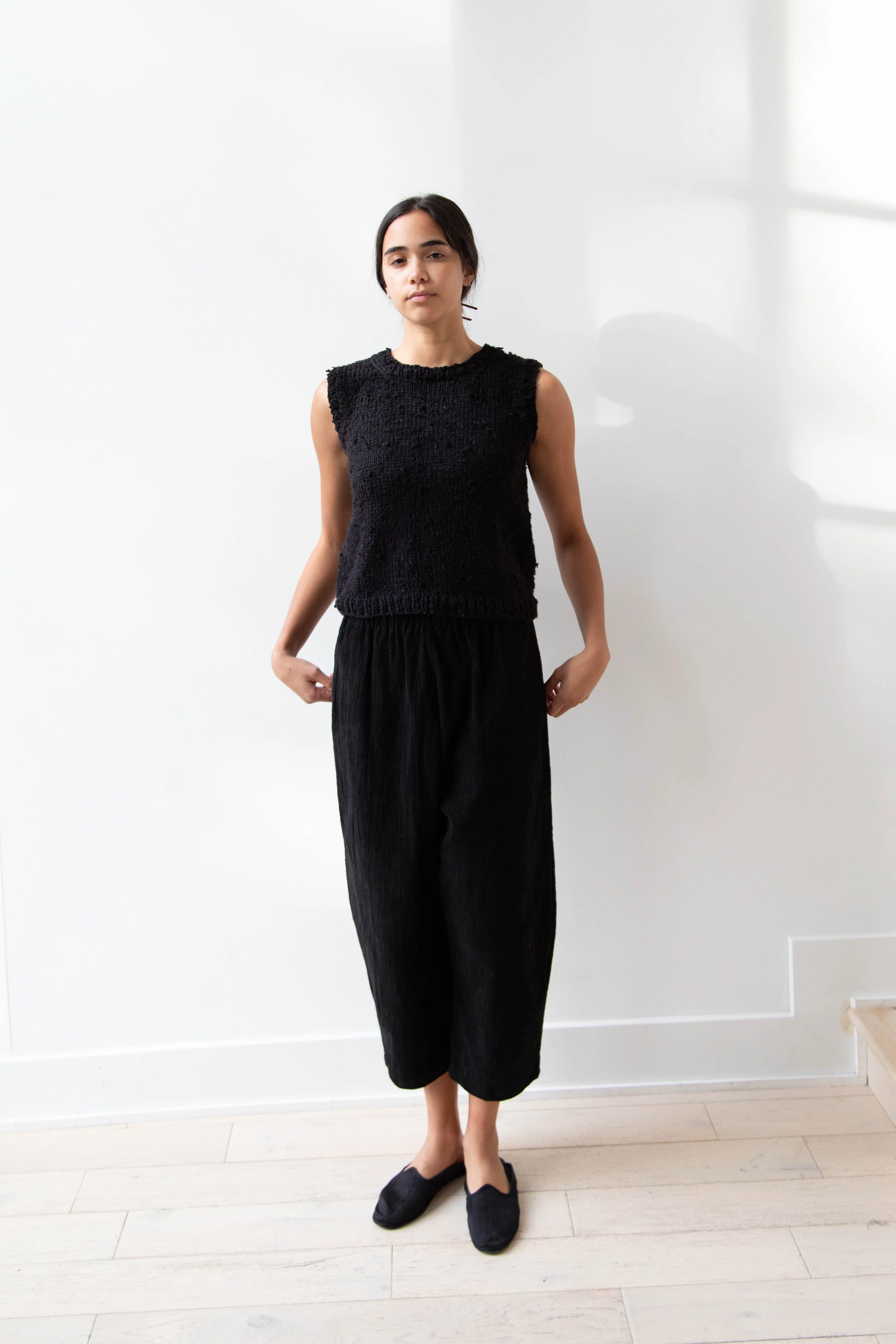 Nitto Pincel Vest in Black Silk - Image 4