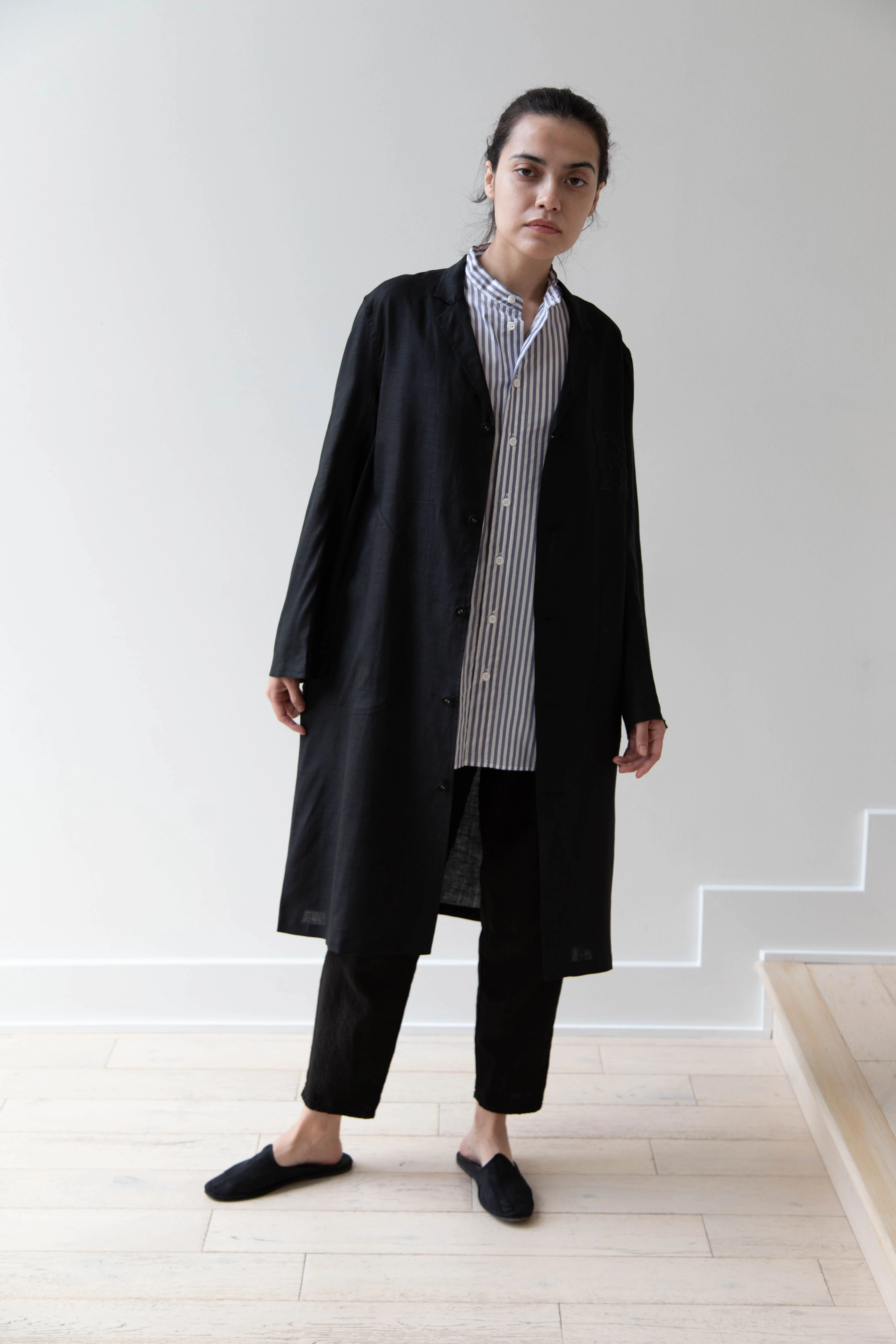 Old Man's Tailor | Embroidered Work Coat Black - Image 11