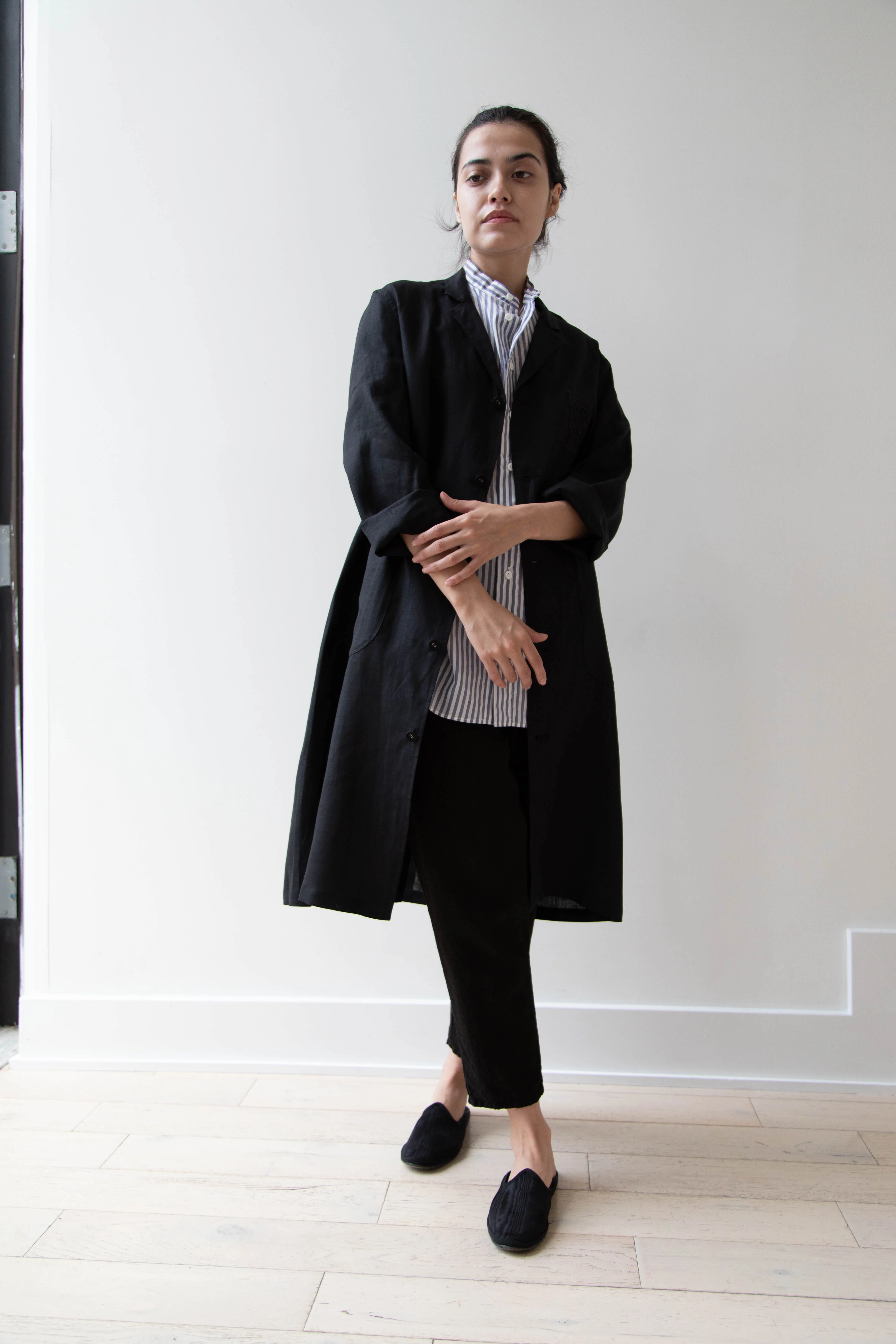 Old Man's Tailor | Embroidered Work Coat Black - Image 24