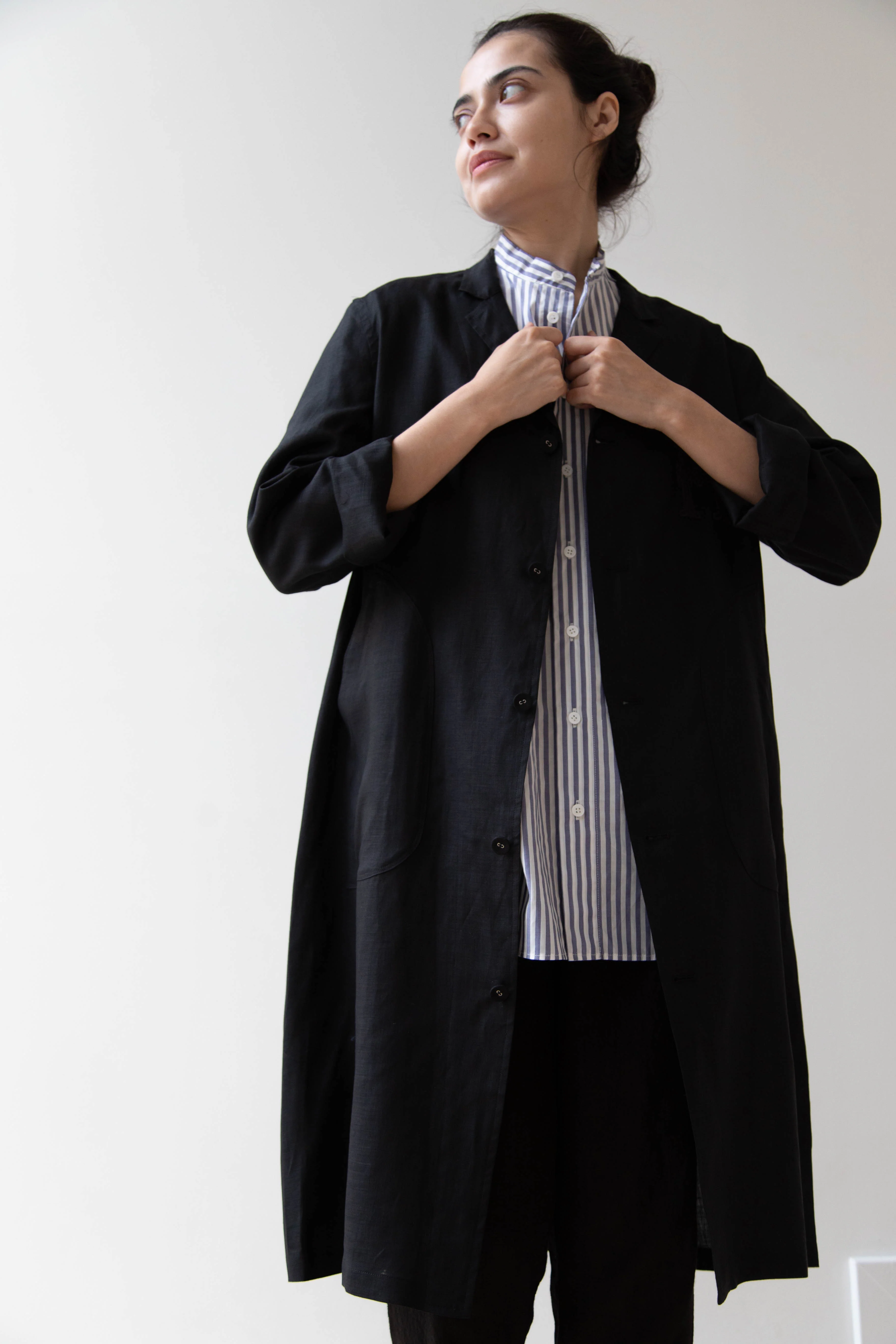 Old Man's Tailor | Embroidered Work Coat Black - Image 25