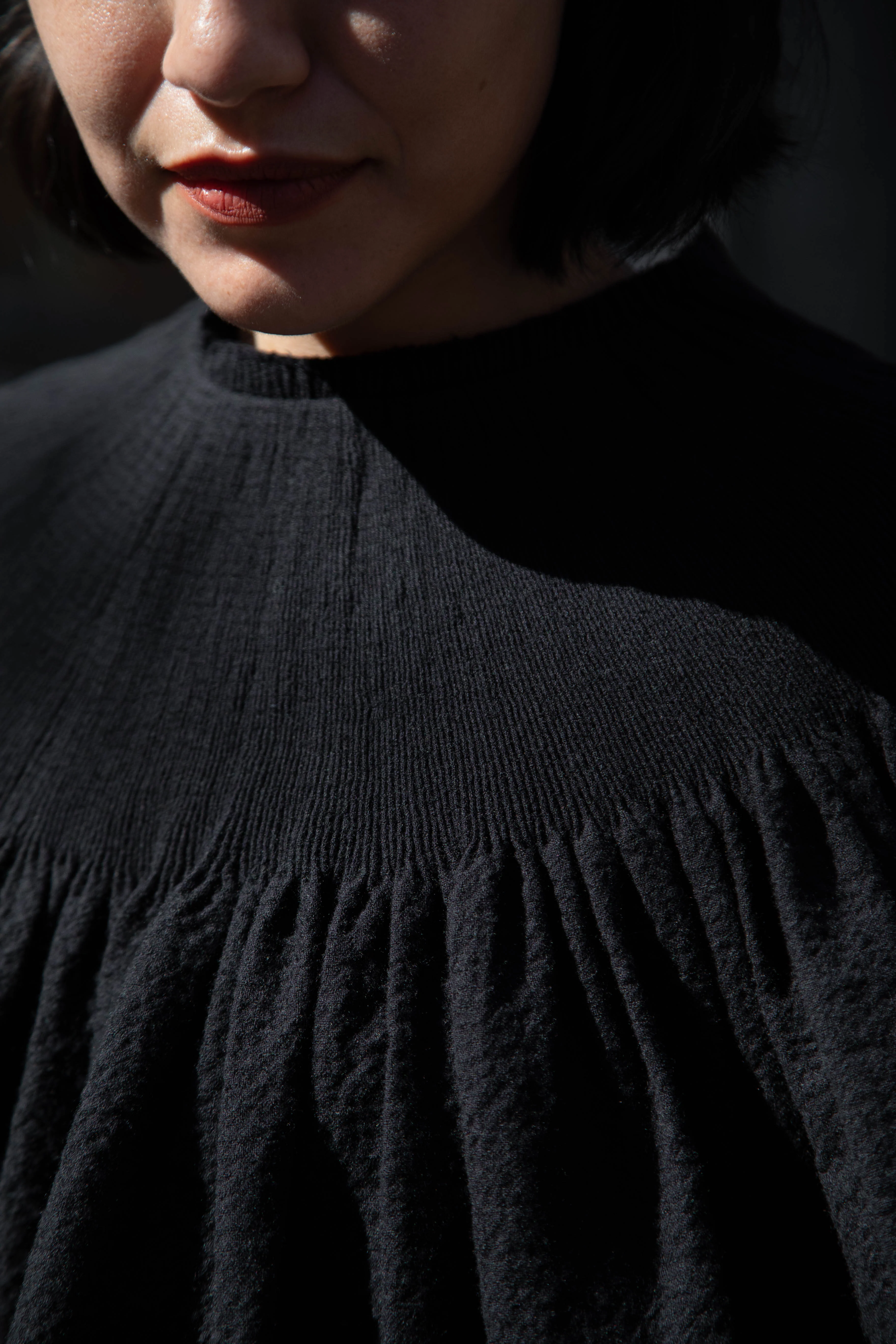 Renata Brenha | Fran Blouse in Black Cotton Wool - Image 15