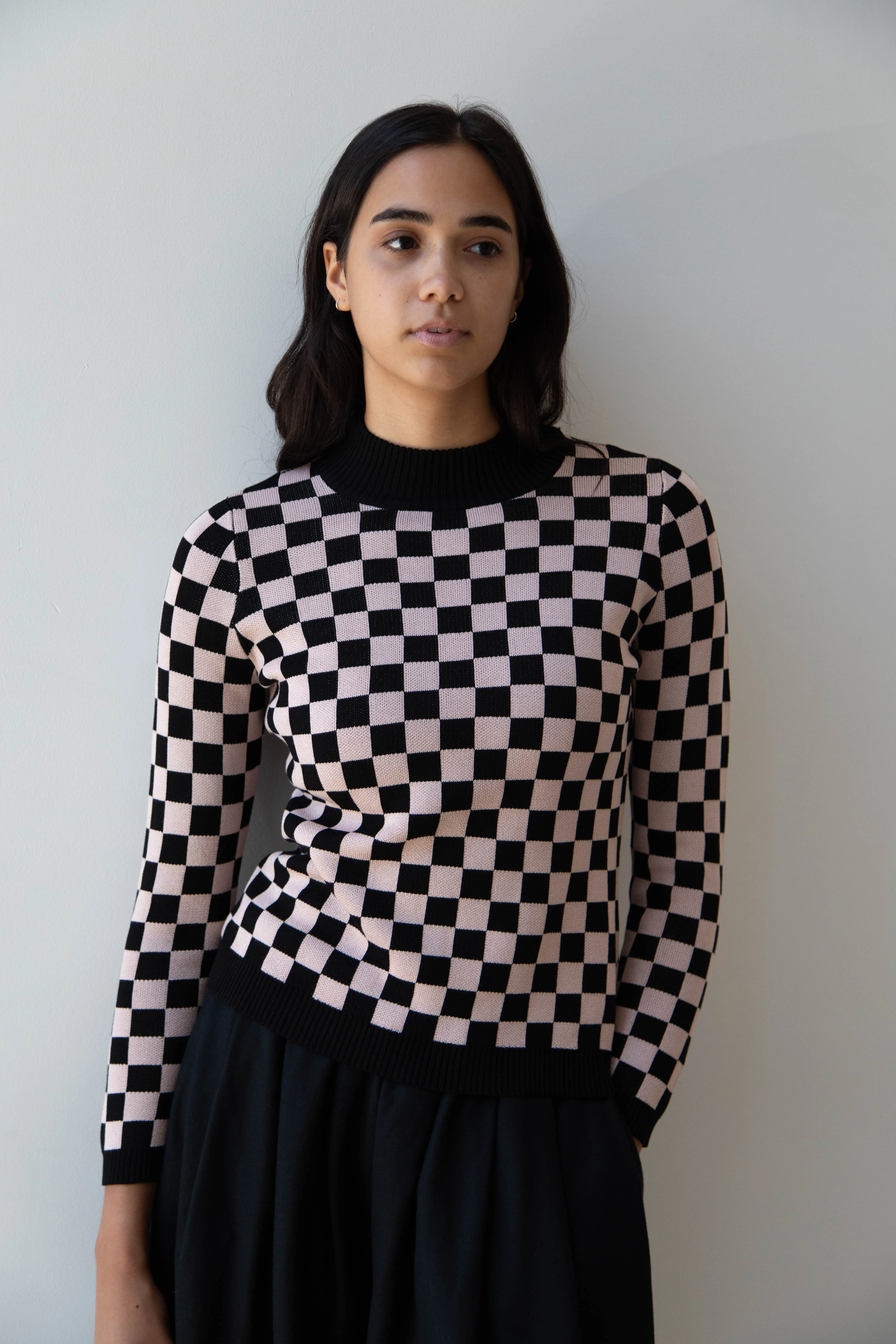 Une Heures ZouZou Silk Check Top - Image 13