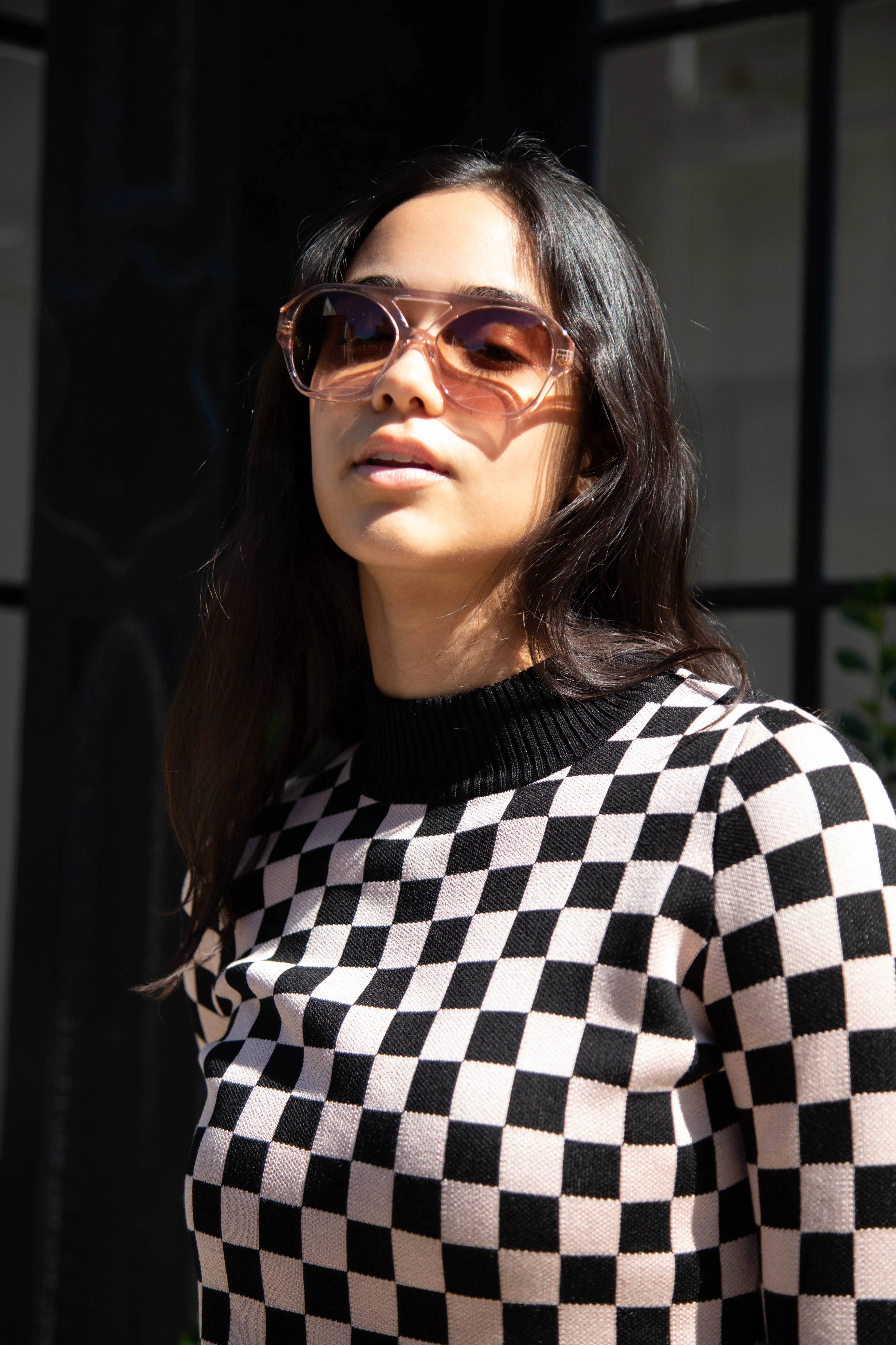 Une Heures ZouZou Silk Check Top - Image 16