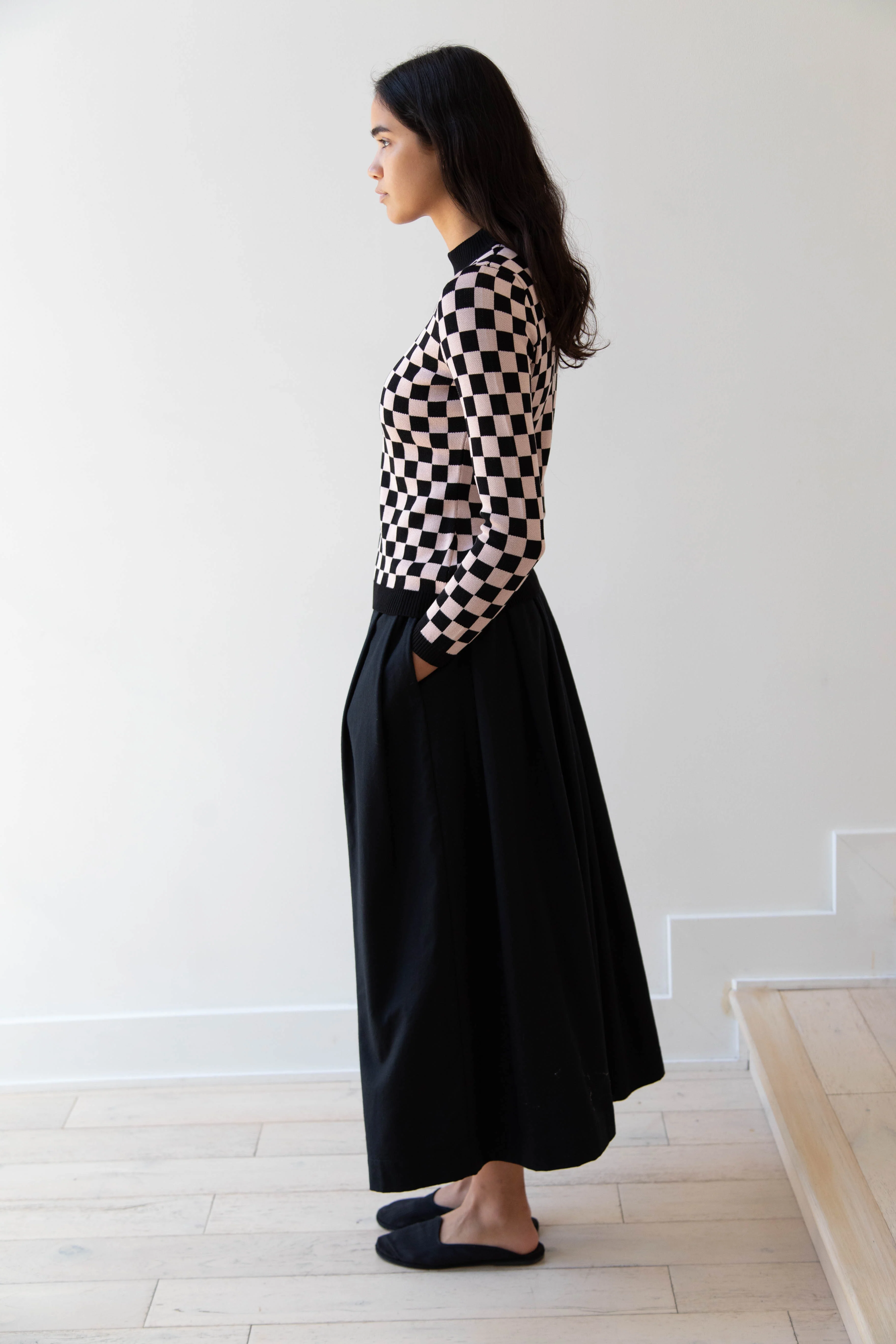 Une Heures ZouZou Silk Check Top - Image 3