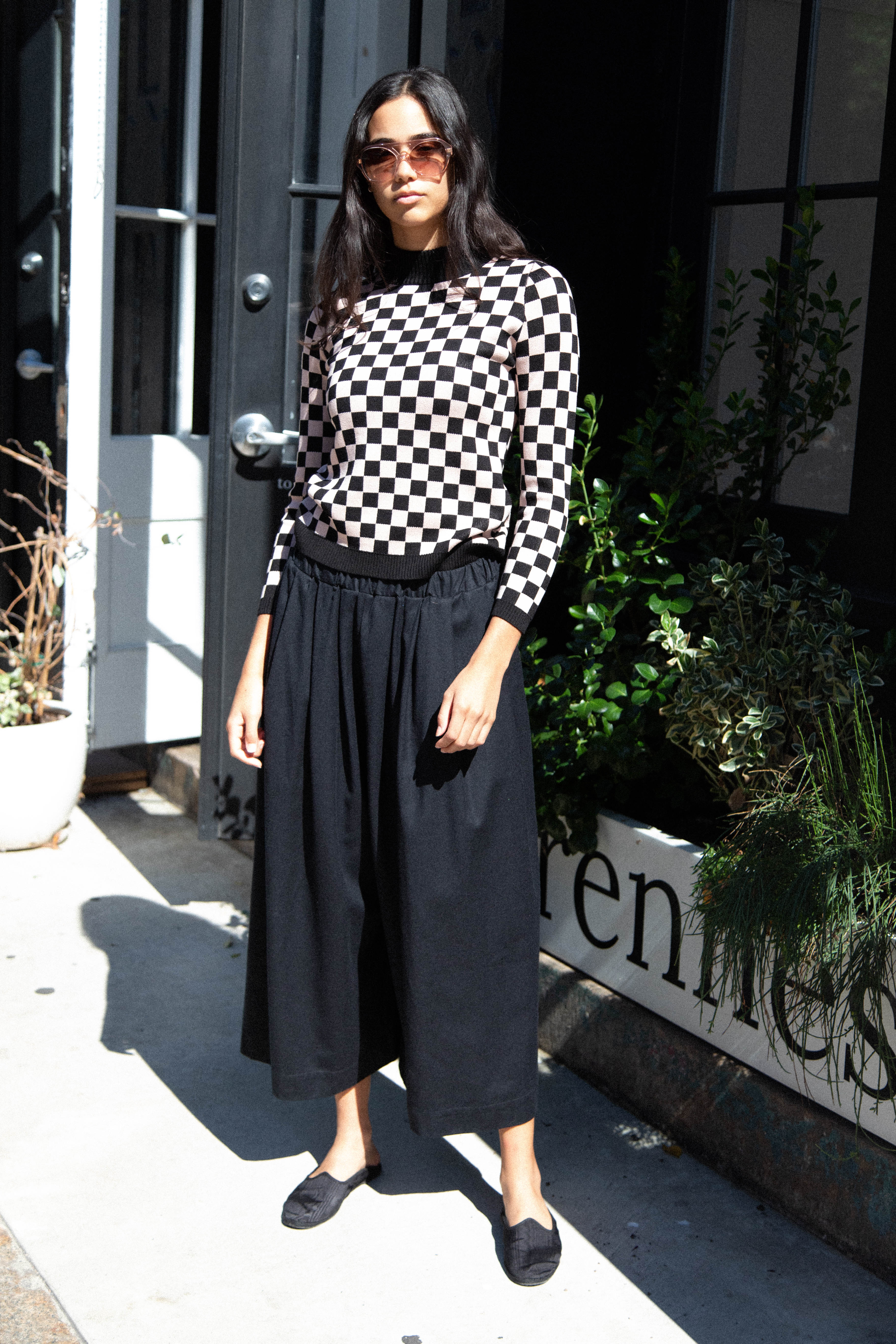 Une Heures ZouZou Silk Check Top - Image 31