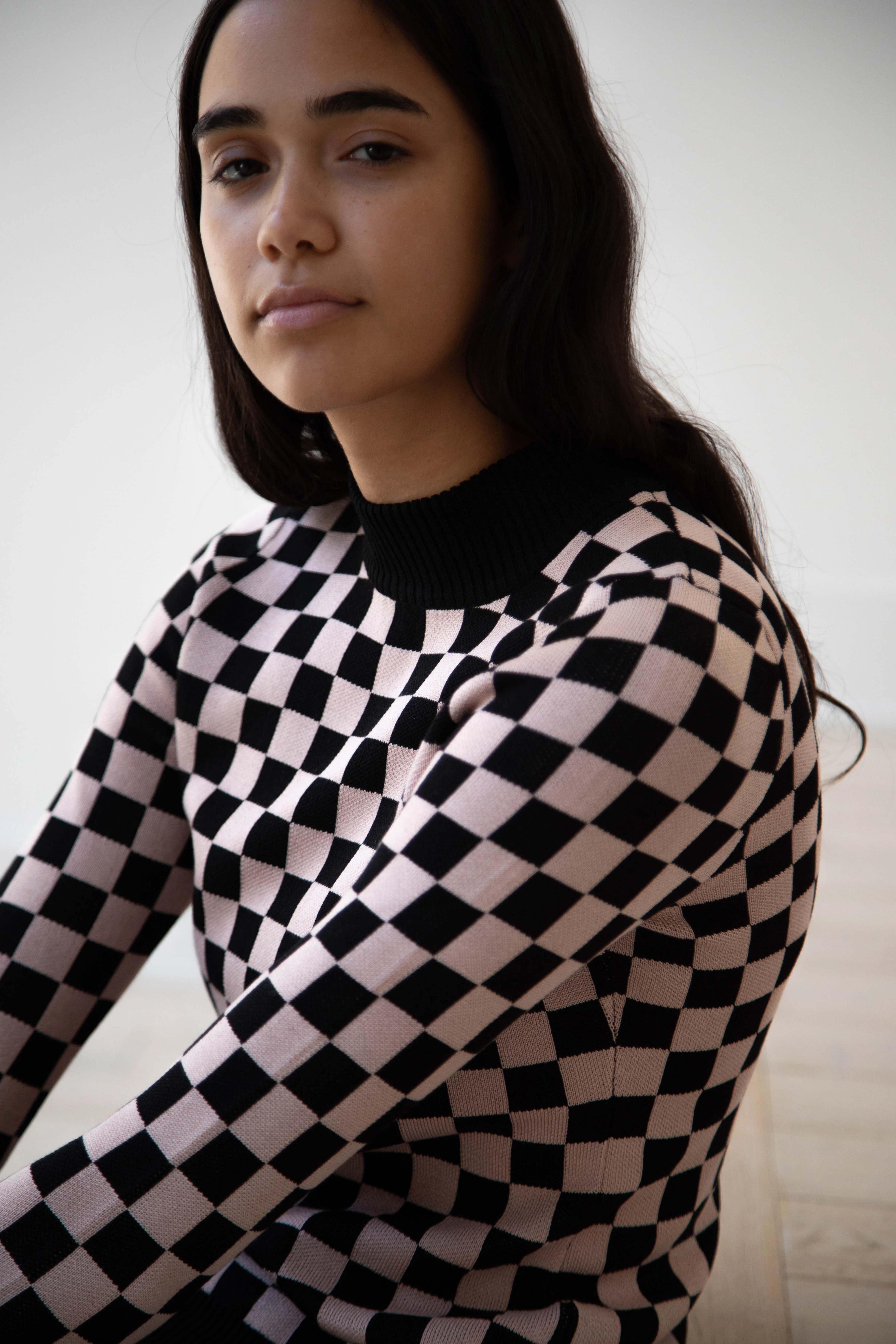 Une Heures ZouZou Silk Check Top - Image 32
