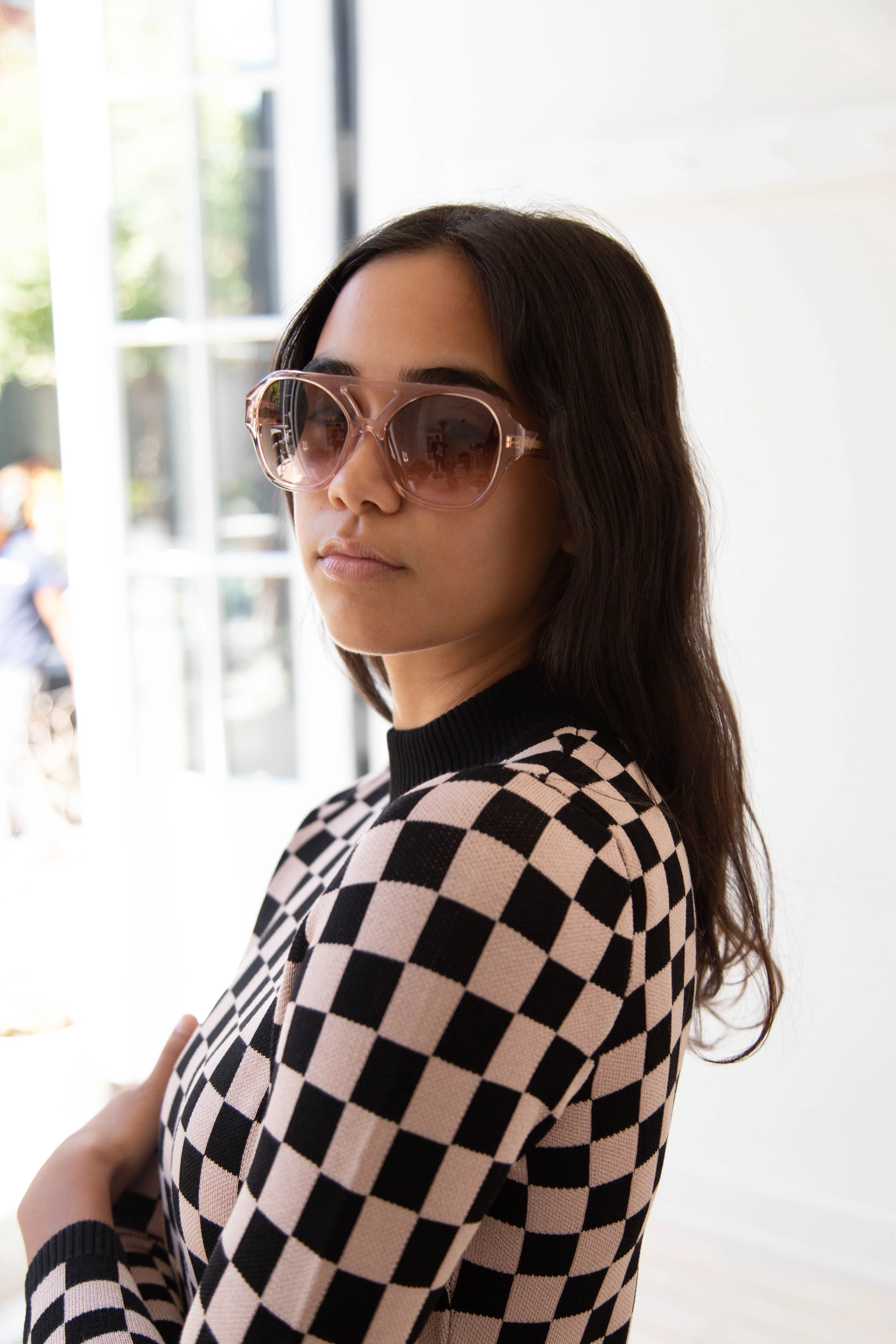 Une Heures ZouZou Silk Check Top - Image 37