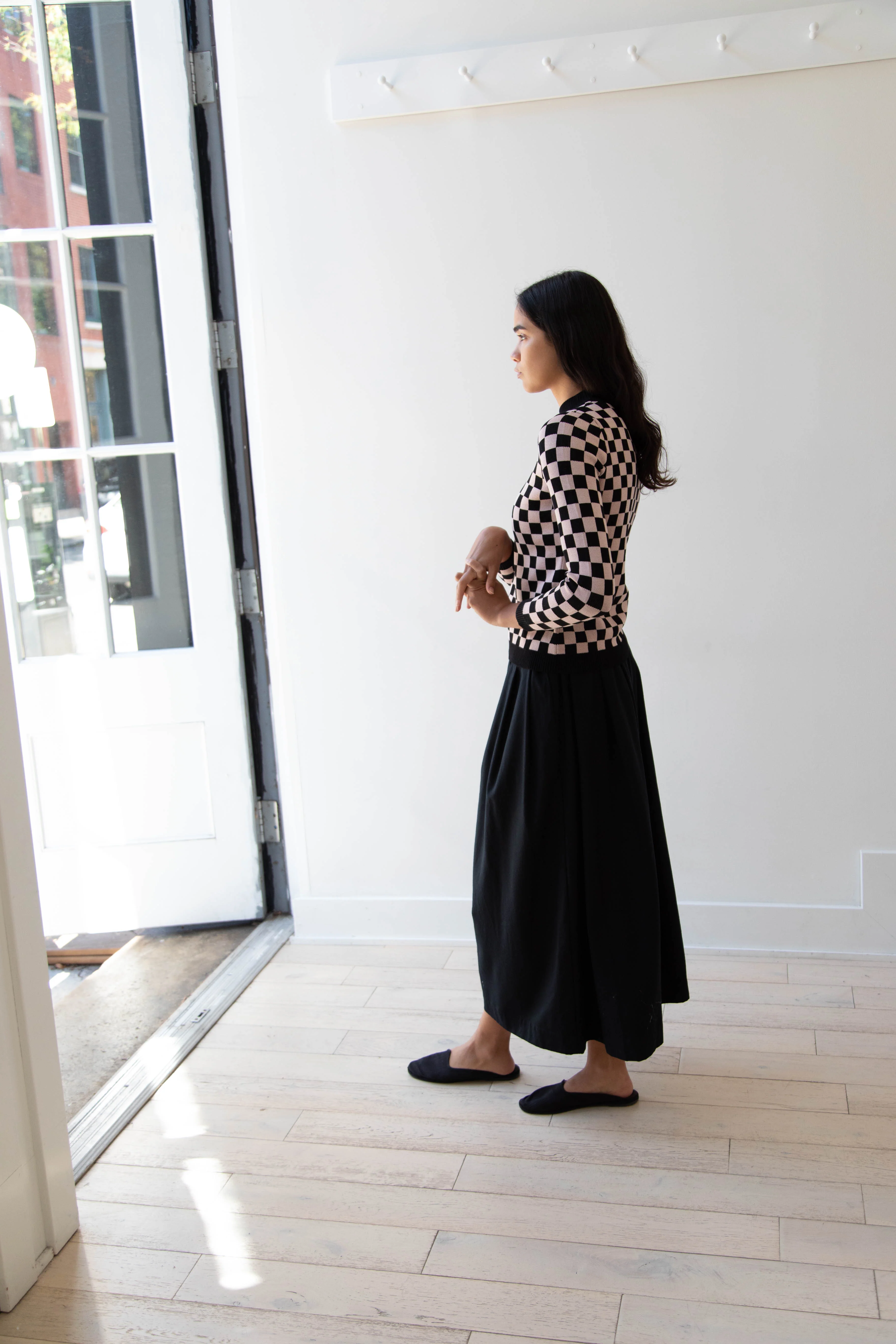 Une Heures ZouZou Silk Check Top - Image 6