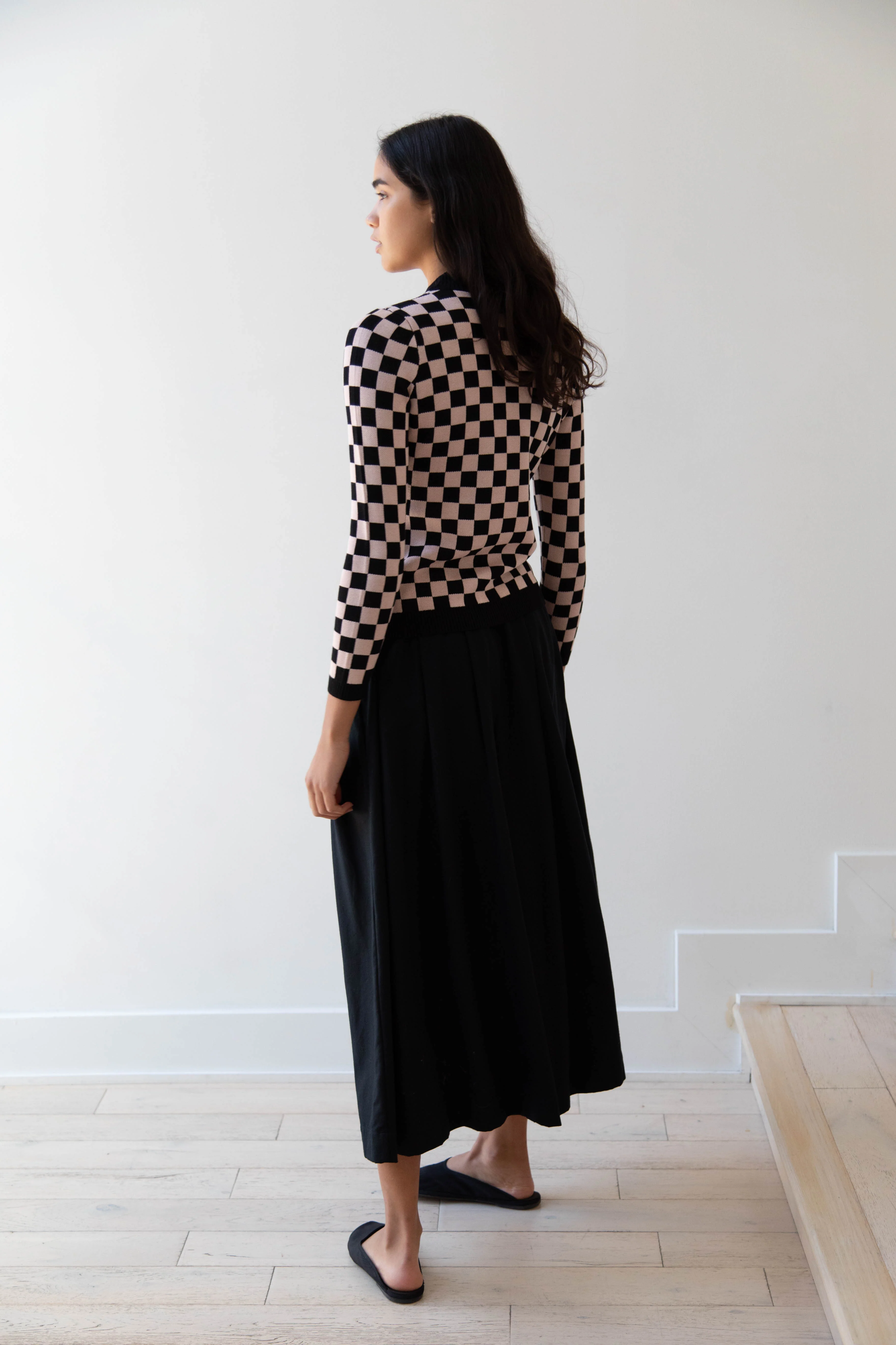 Une Heures ZouZou Silk Check Top - Image 9